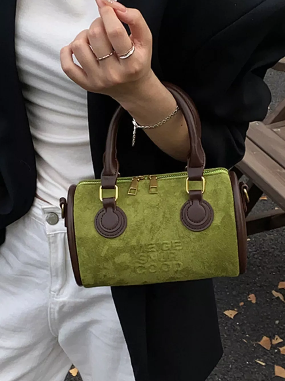 Barrel Crossbody Bag with Top Handle, image 6