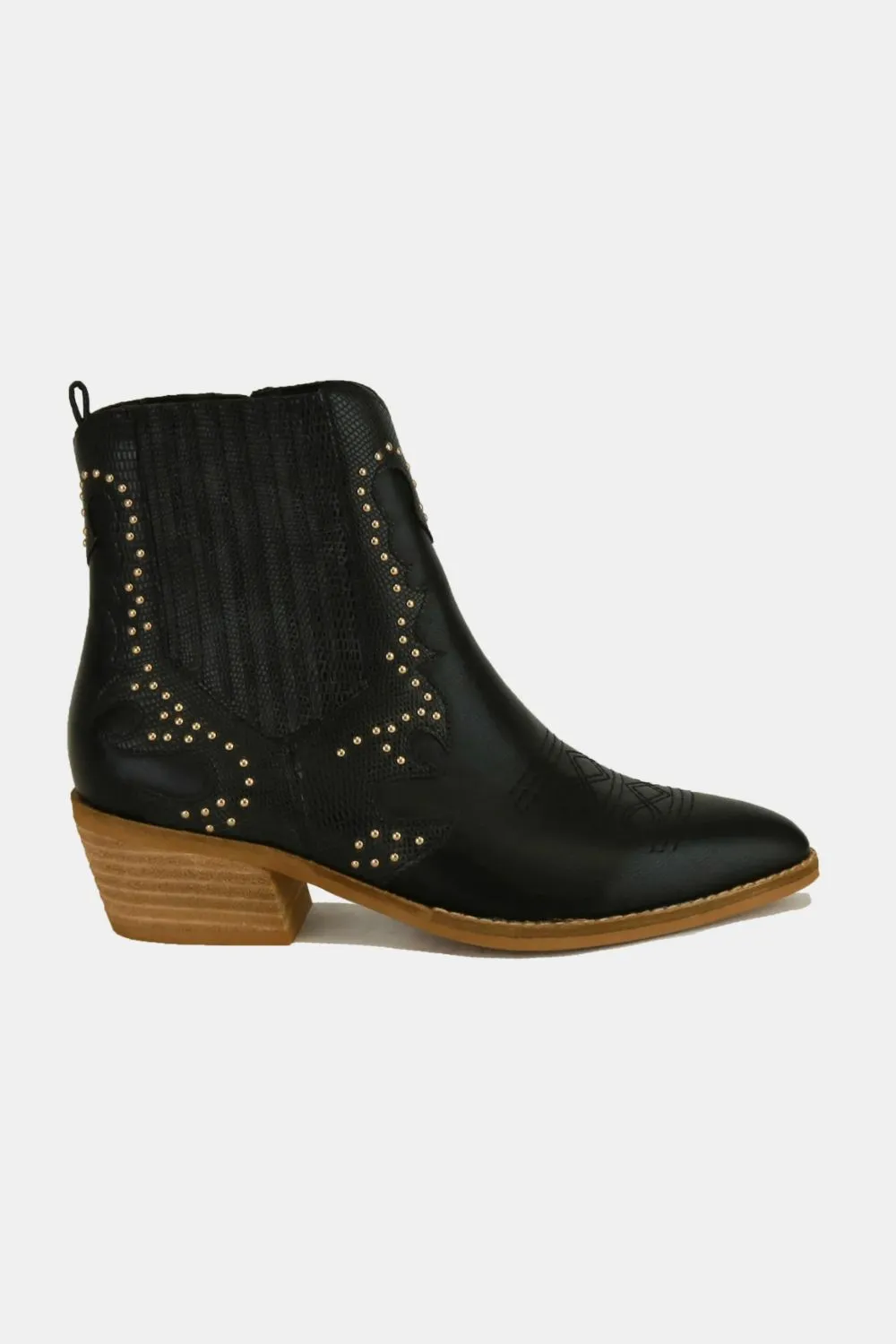 Studded Detail Point Toe Boots, image 2