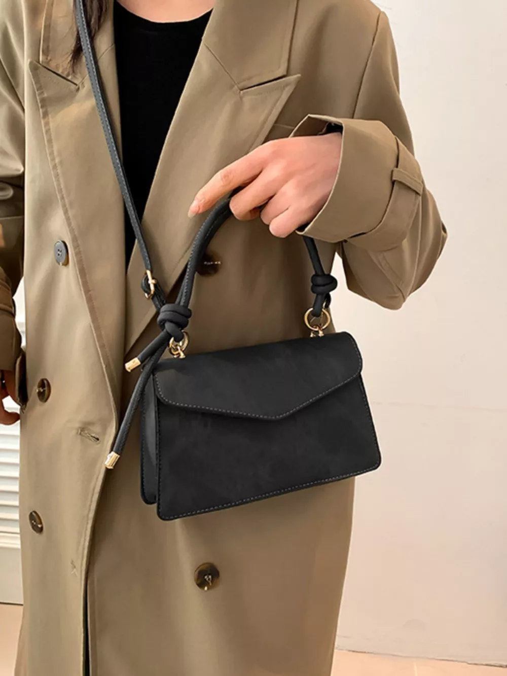 Flap Crossbody Bag with Top Handle