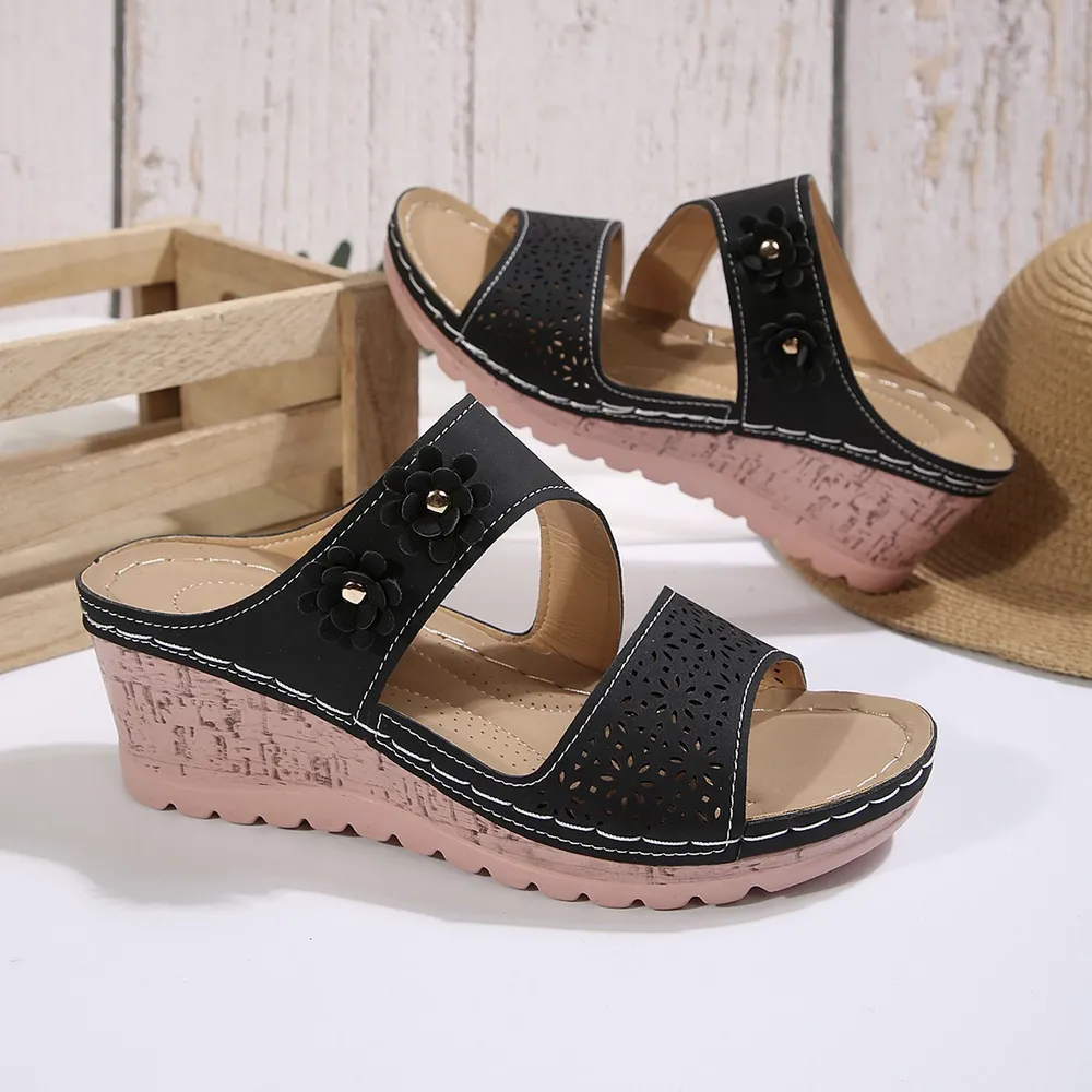 Open Toe Wedge Sandals, image 6