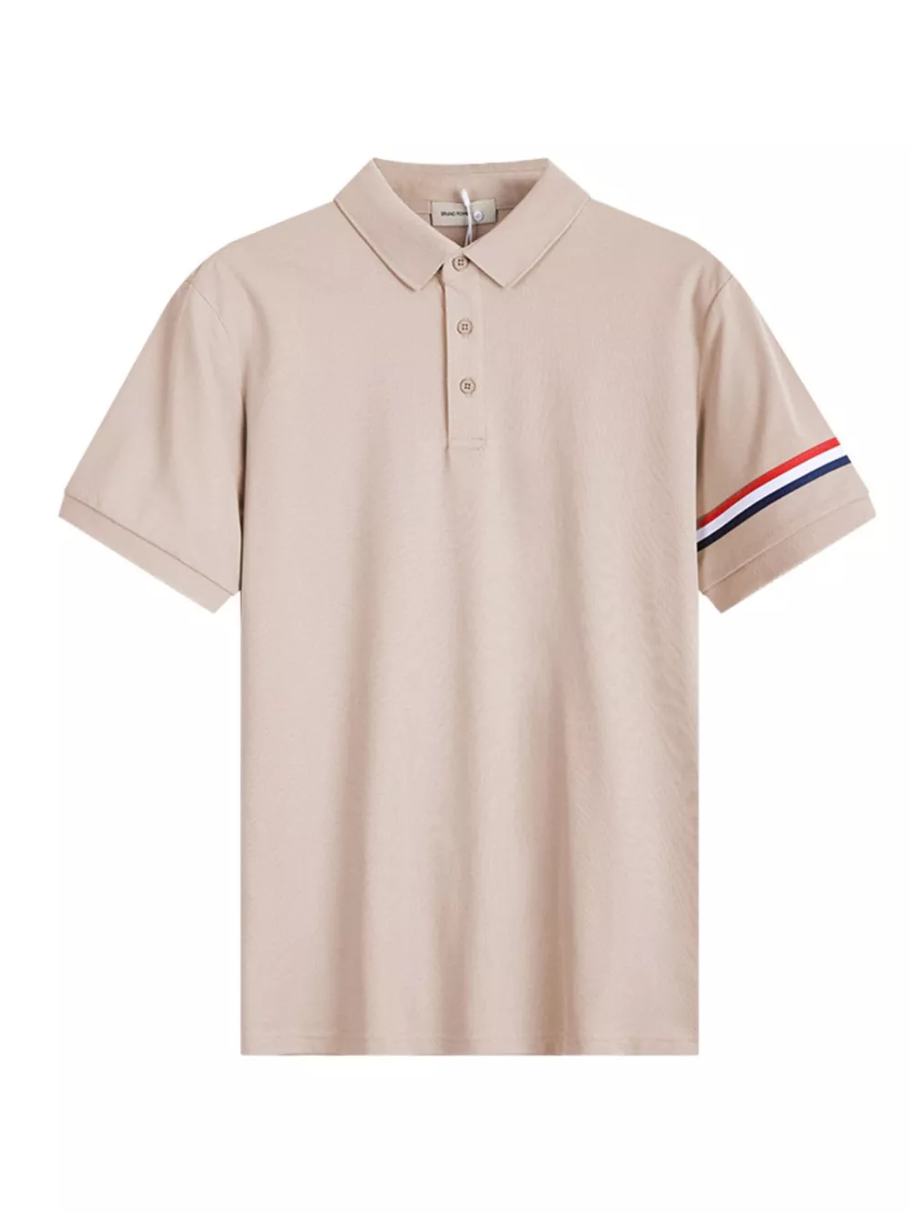 Men's Plus Size Striped Trim Casual Polo, image 4