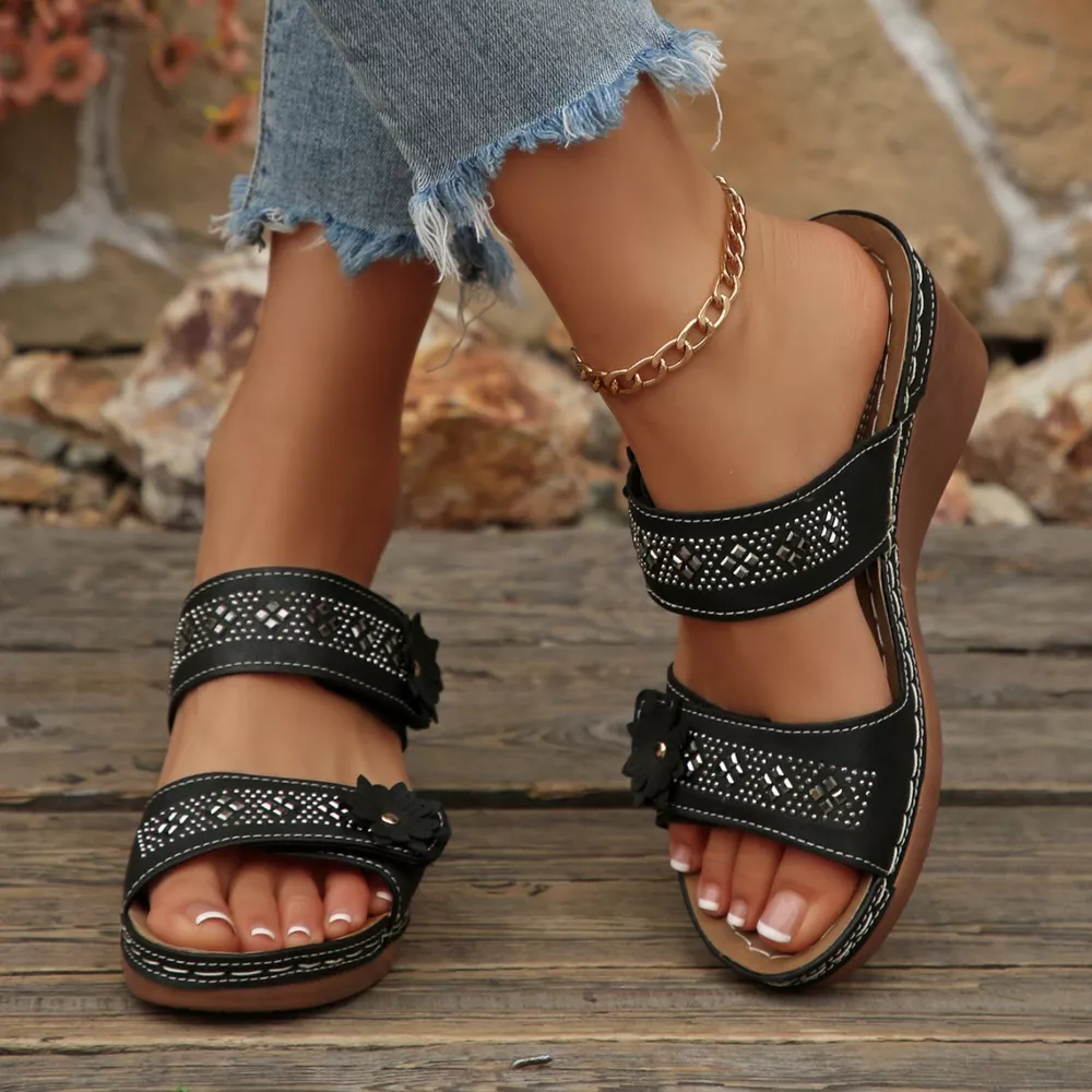Open Toe Wedge Sandals, image 3