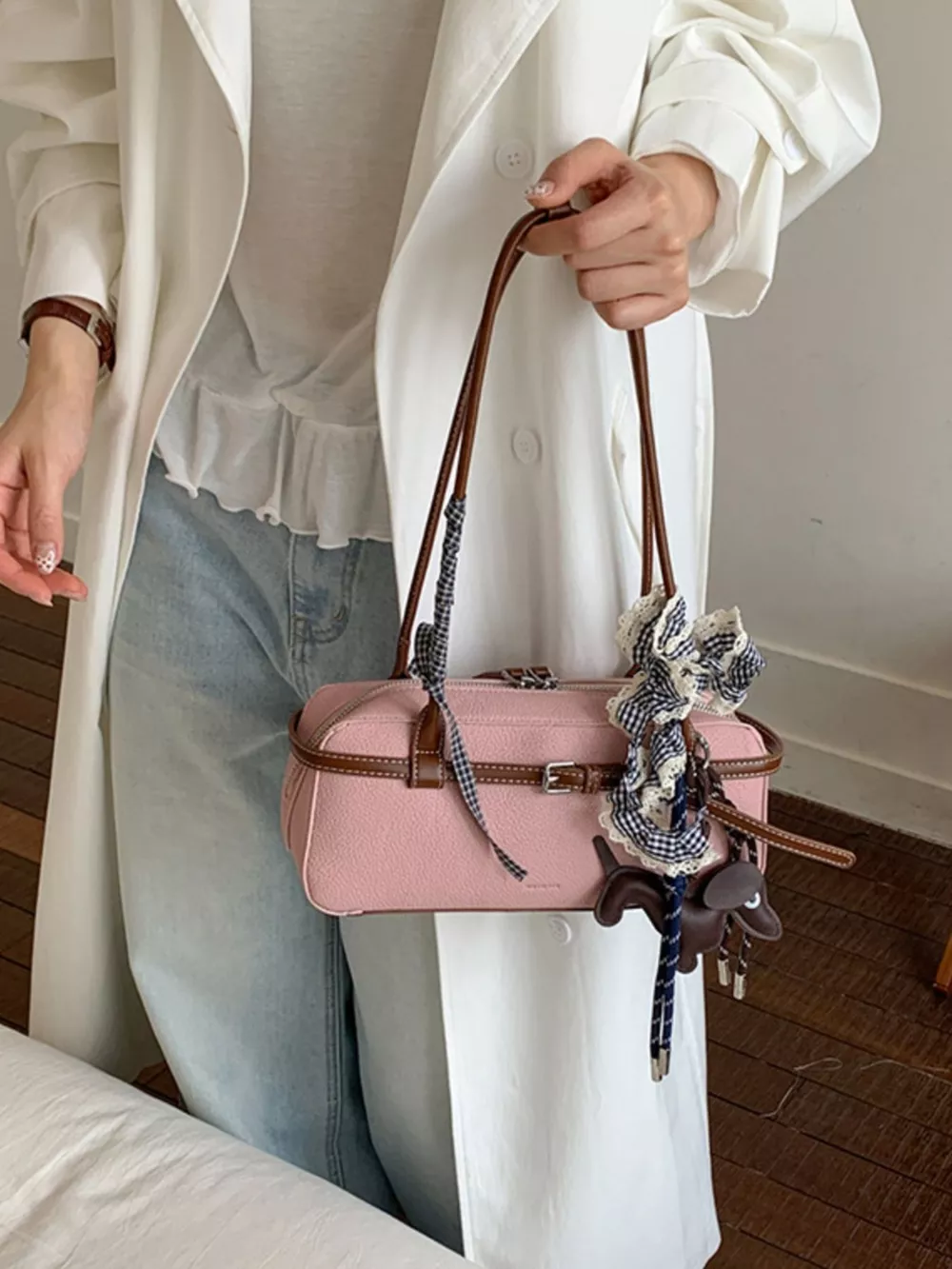 Decorative Buckle Shoulder Bag, image 6