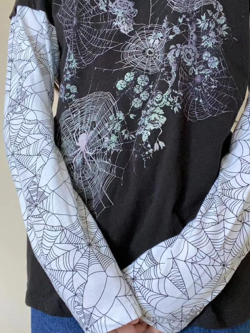 Graphic Round Neck Long Sleeve T-Shirt, image 2