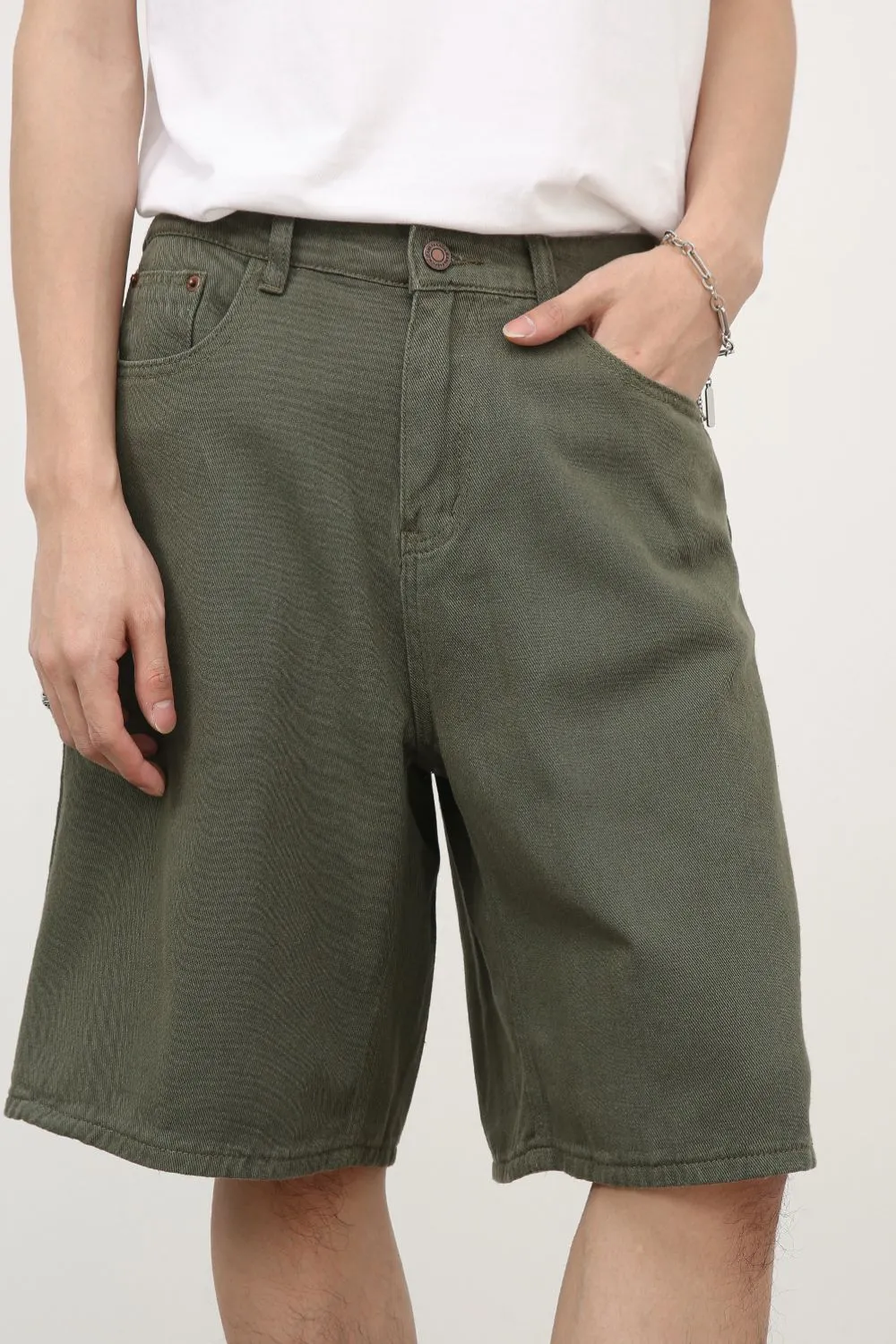 Men's Mid Rise Denim Shorts