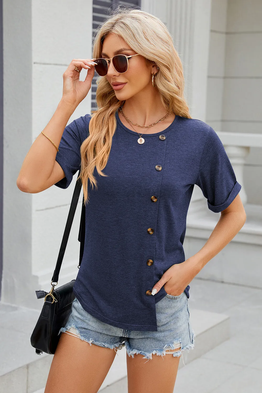 Round Neck Short Sleeve T-Shirt, image 12