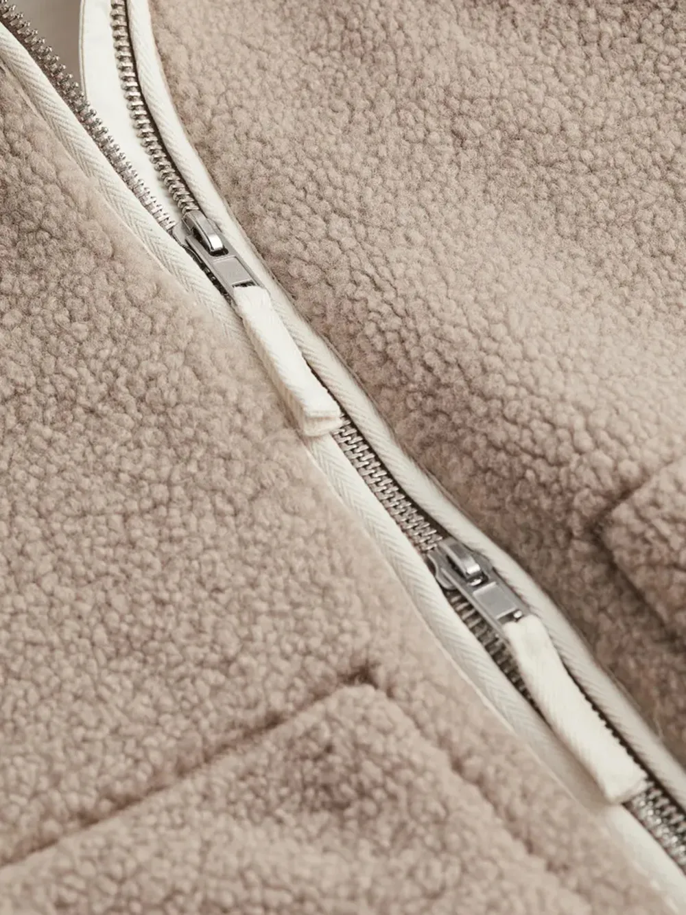Zip Up Turtleneck Long Sleeve Plush Jacket, image 3