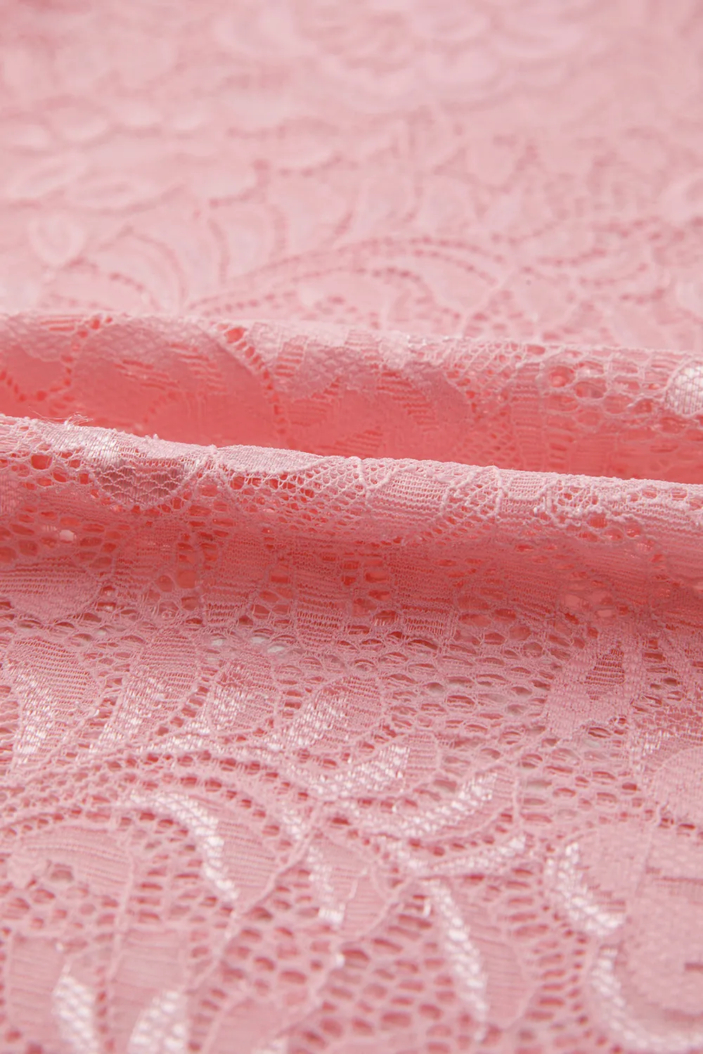 Lace Flower Round Neck Long Sleeve Top, image 4