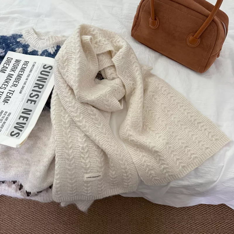 Texture Knit Winter Scarf, image 9
