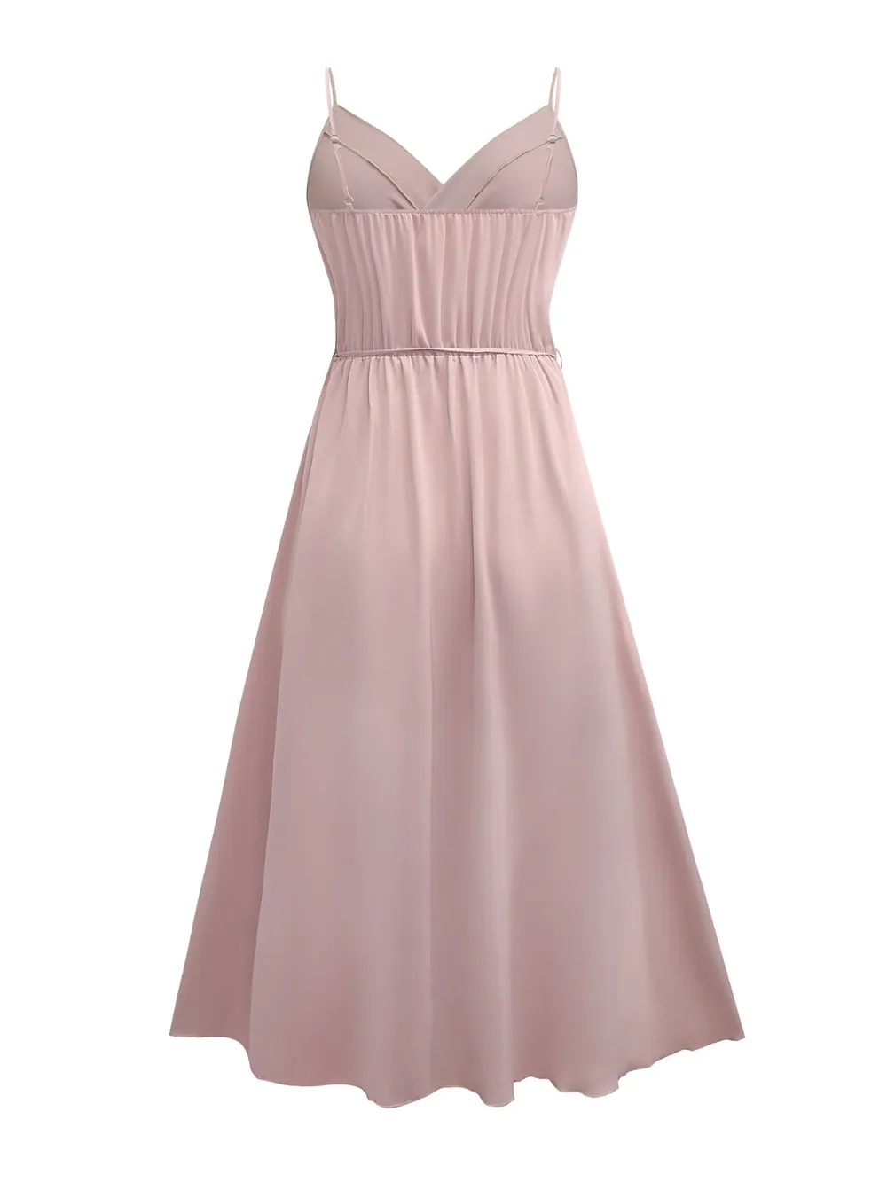 Tied Surplice Sleeveless Midi Cami Dress, image 5