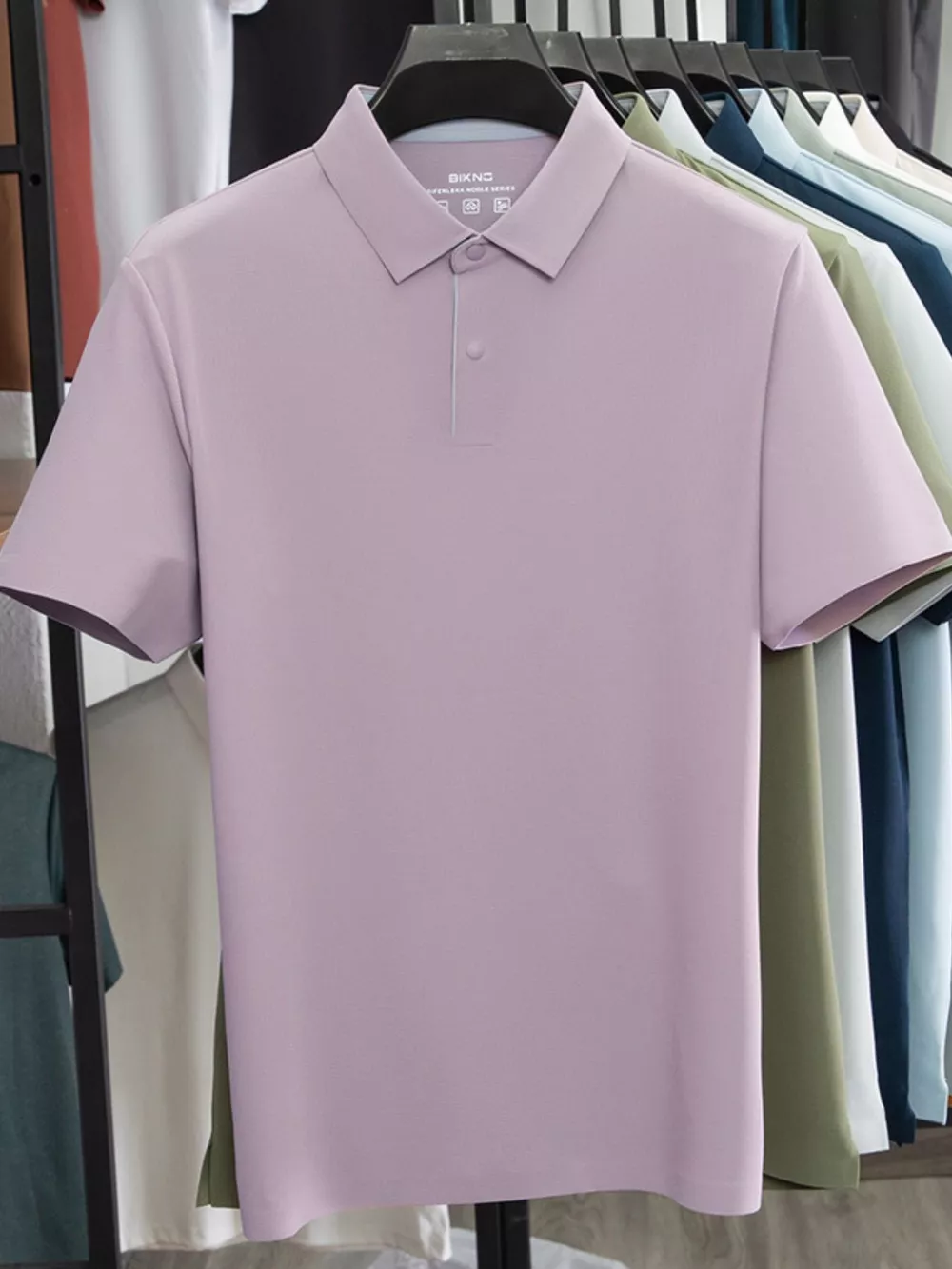 Men's Plus Size Button Detail Short Sleeve Polo, image 3