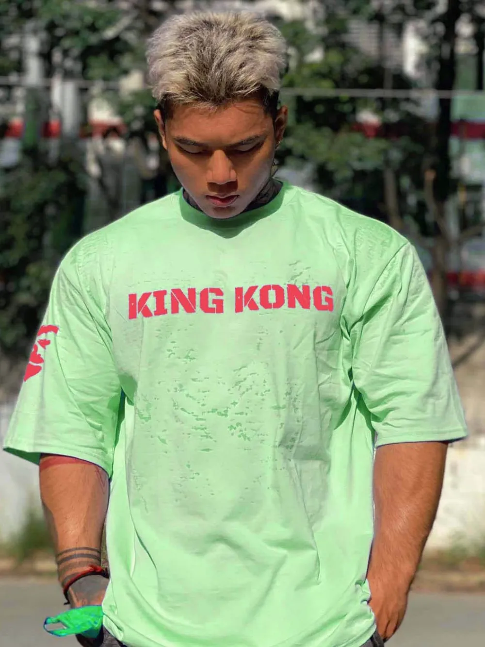 Men's Plus Size KING KONG Round Neck T-Shirt, image 8