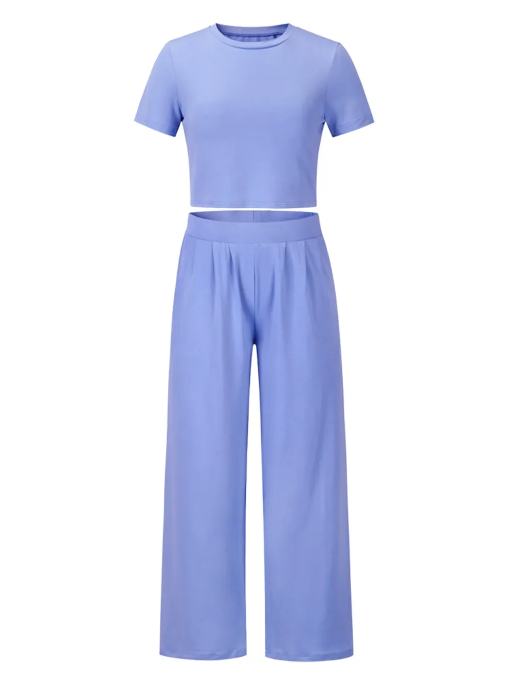 Round Neck Short Sleeve Top and Pocketed Pants Set, image 11
