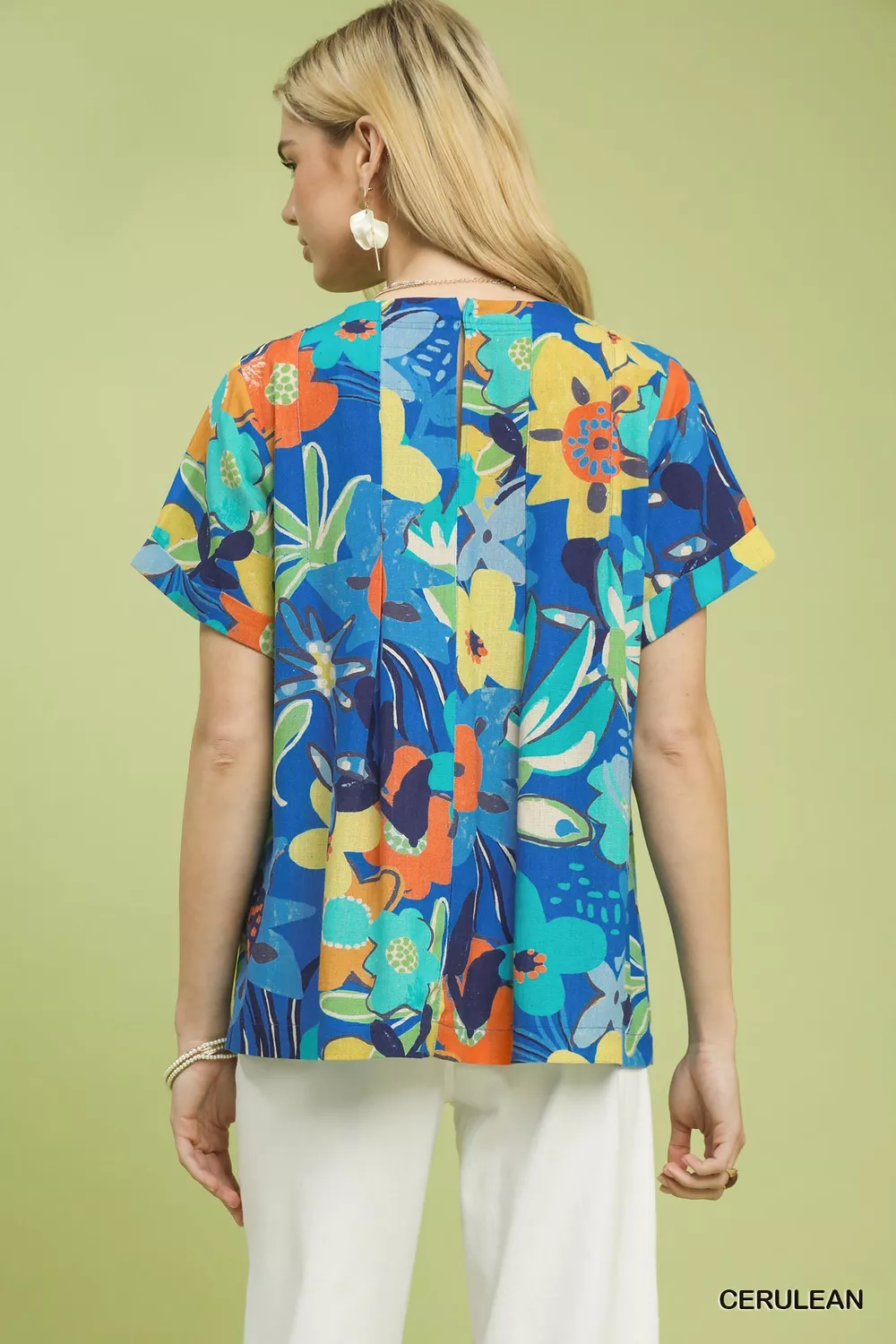 Abstract Floral Pleated Blouse, image 3