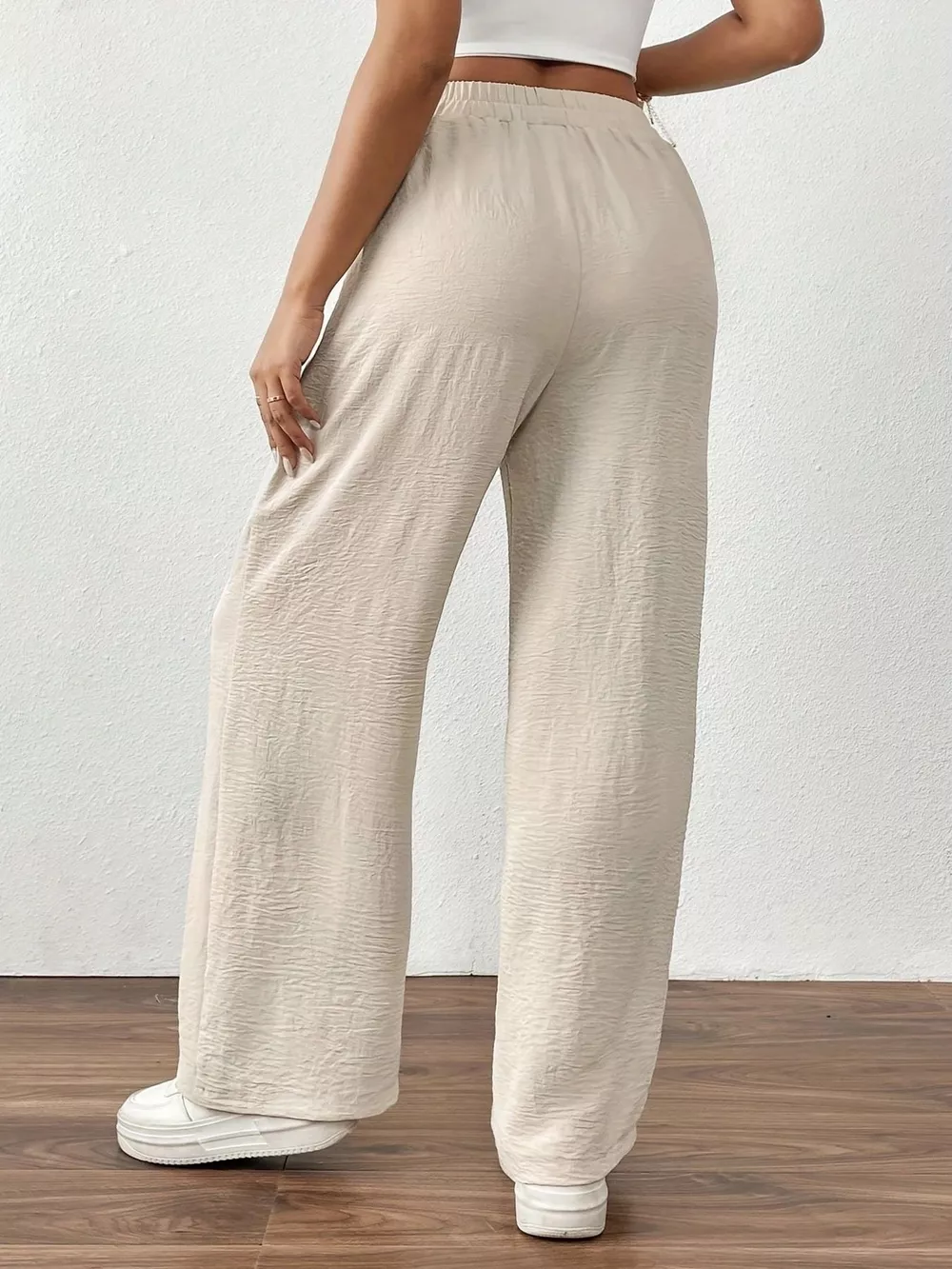 Casual Drawstring Wide Leg Pants, image 11