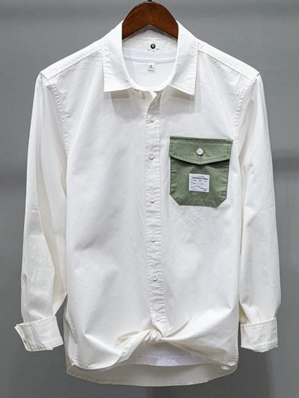 Men's Plus Size Button Up Long Sleeve Shirt, image 2