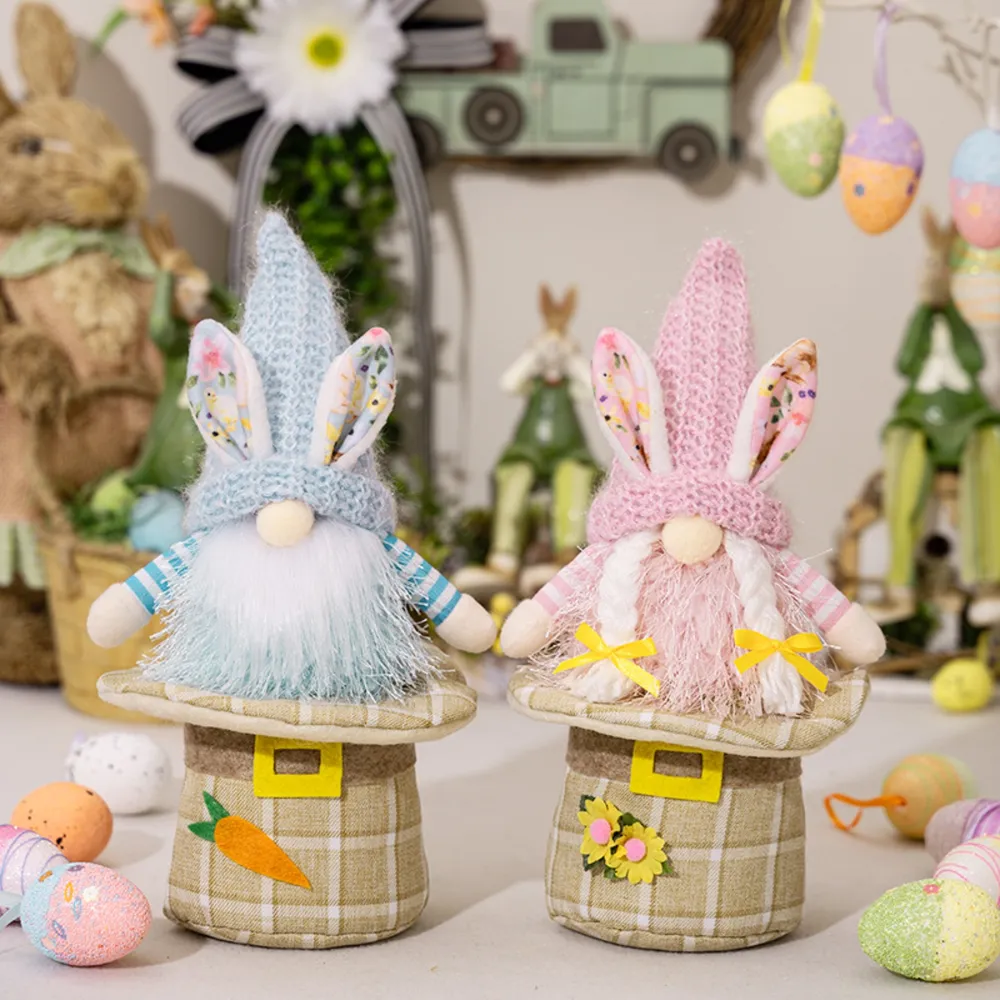 Easter Faceless Doll with Rabbit Ears, image 2