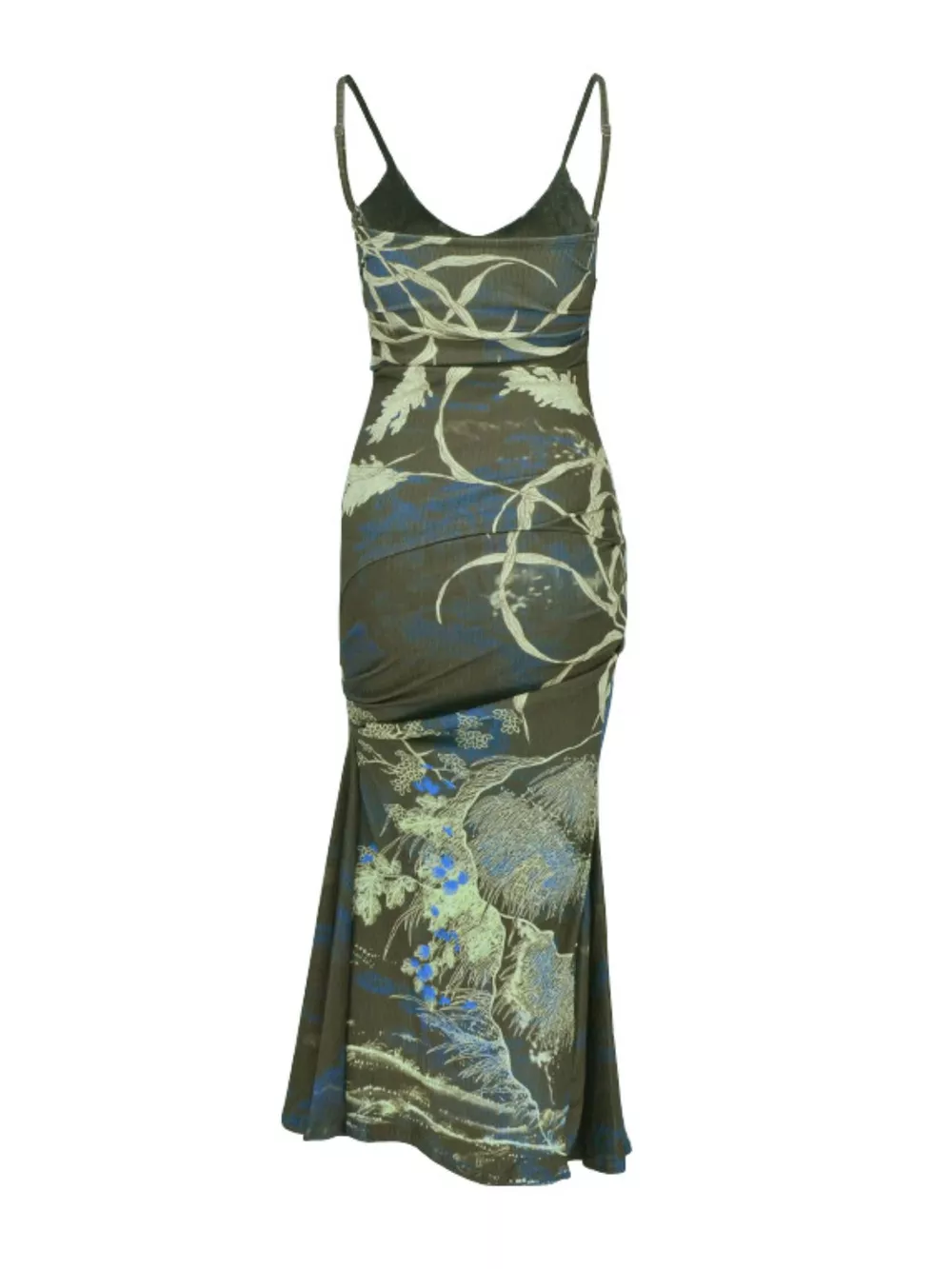 Printed Spaghetti Strap Maxi Dress, image 7