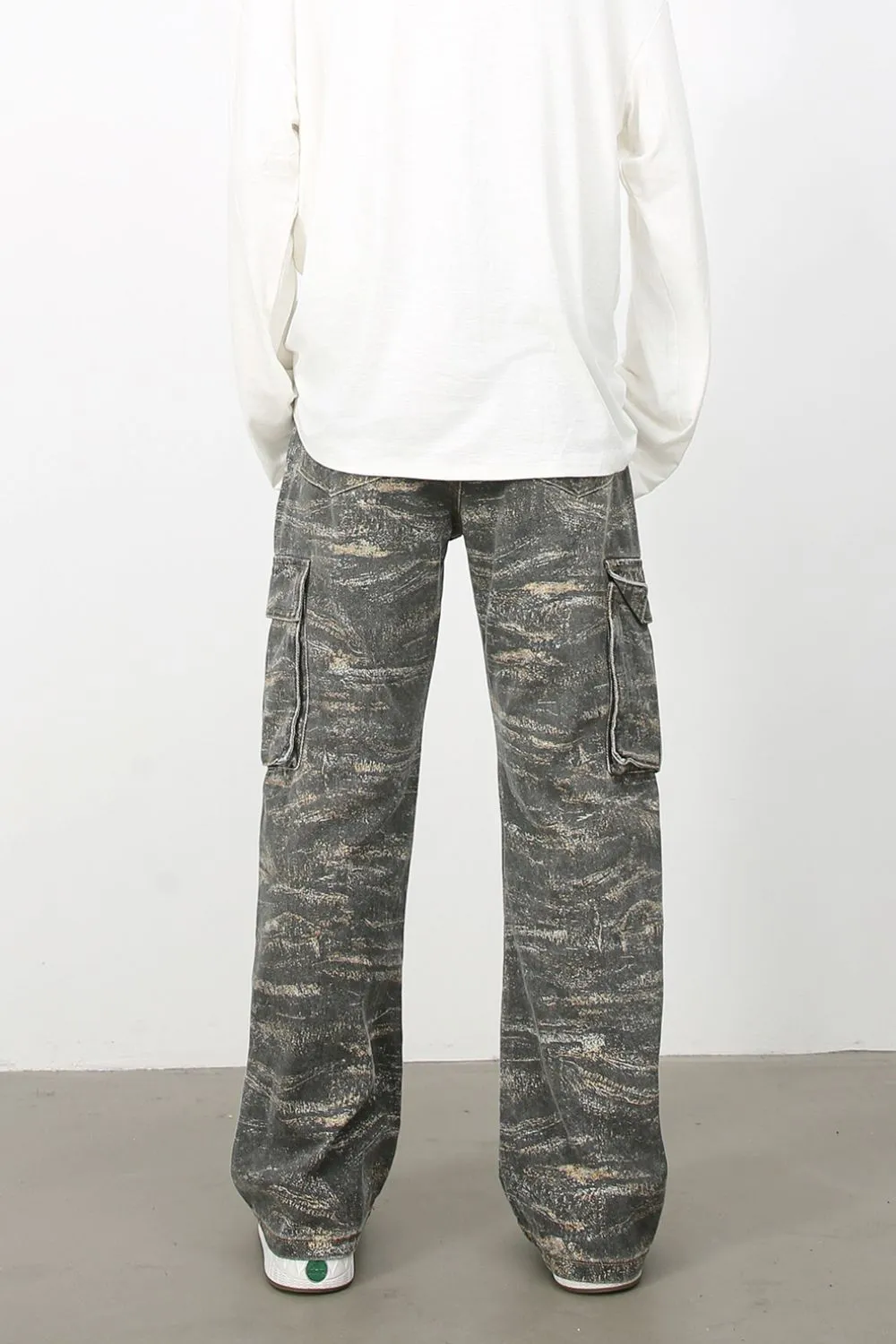 Men's Baggy Jeans with Cargo Pockets, image 4