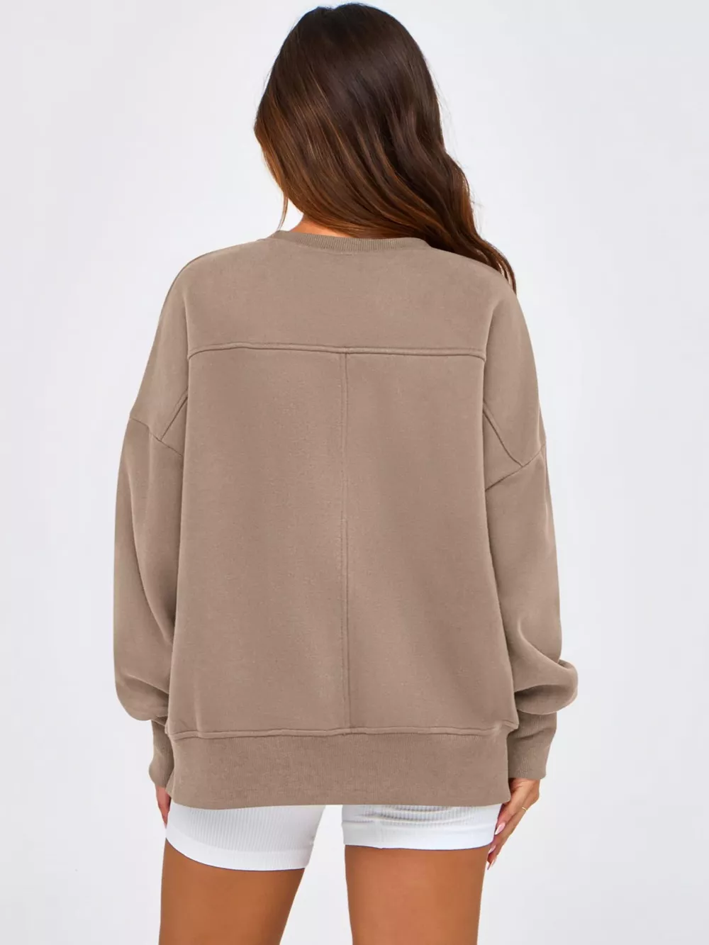 Casual Loose Side Slit Sweatshirt, image 30