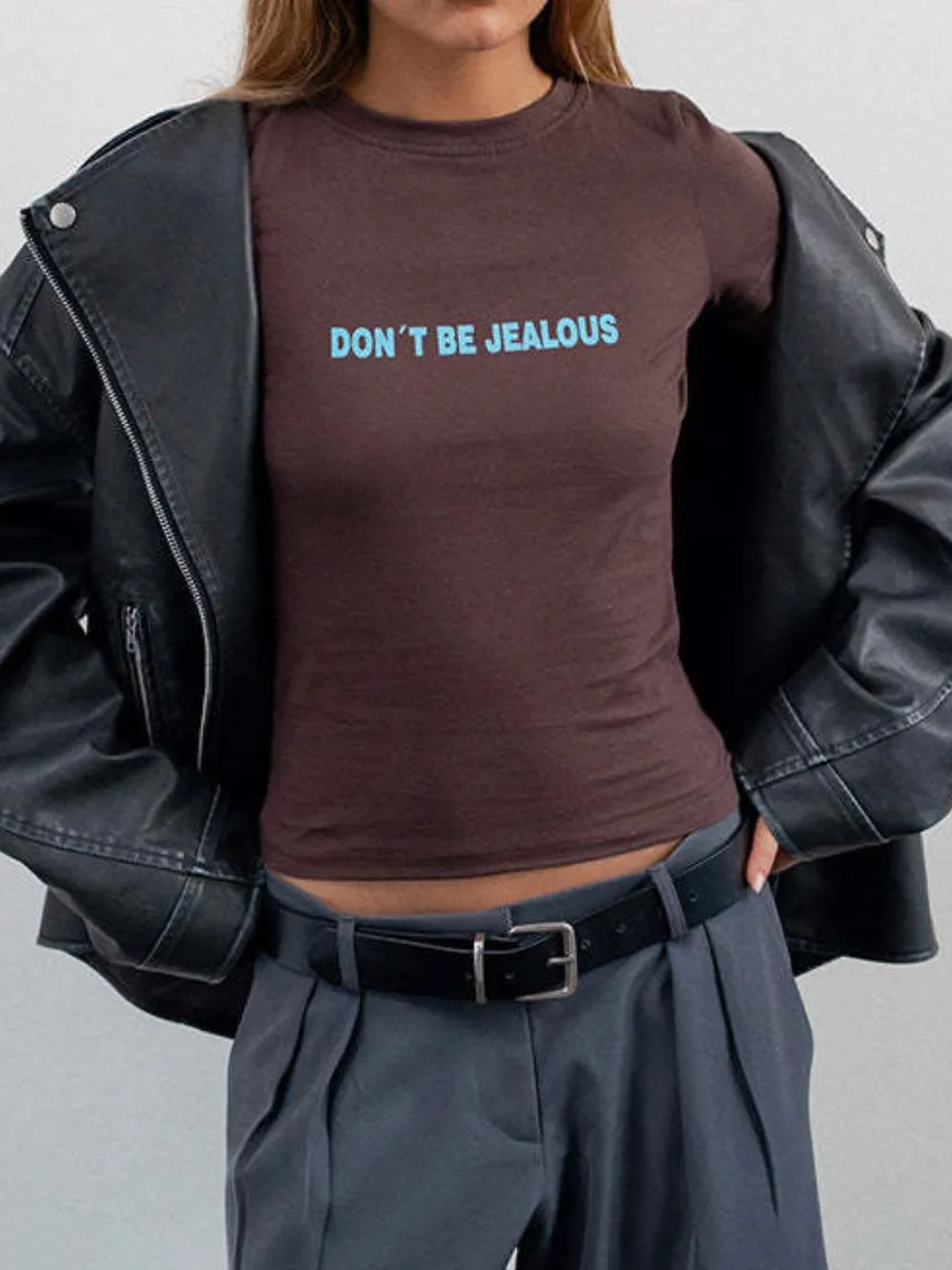 Letter Round Neck Short Sleeve T-Shirt, image 4