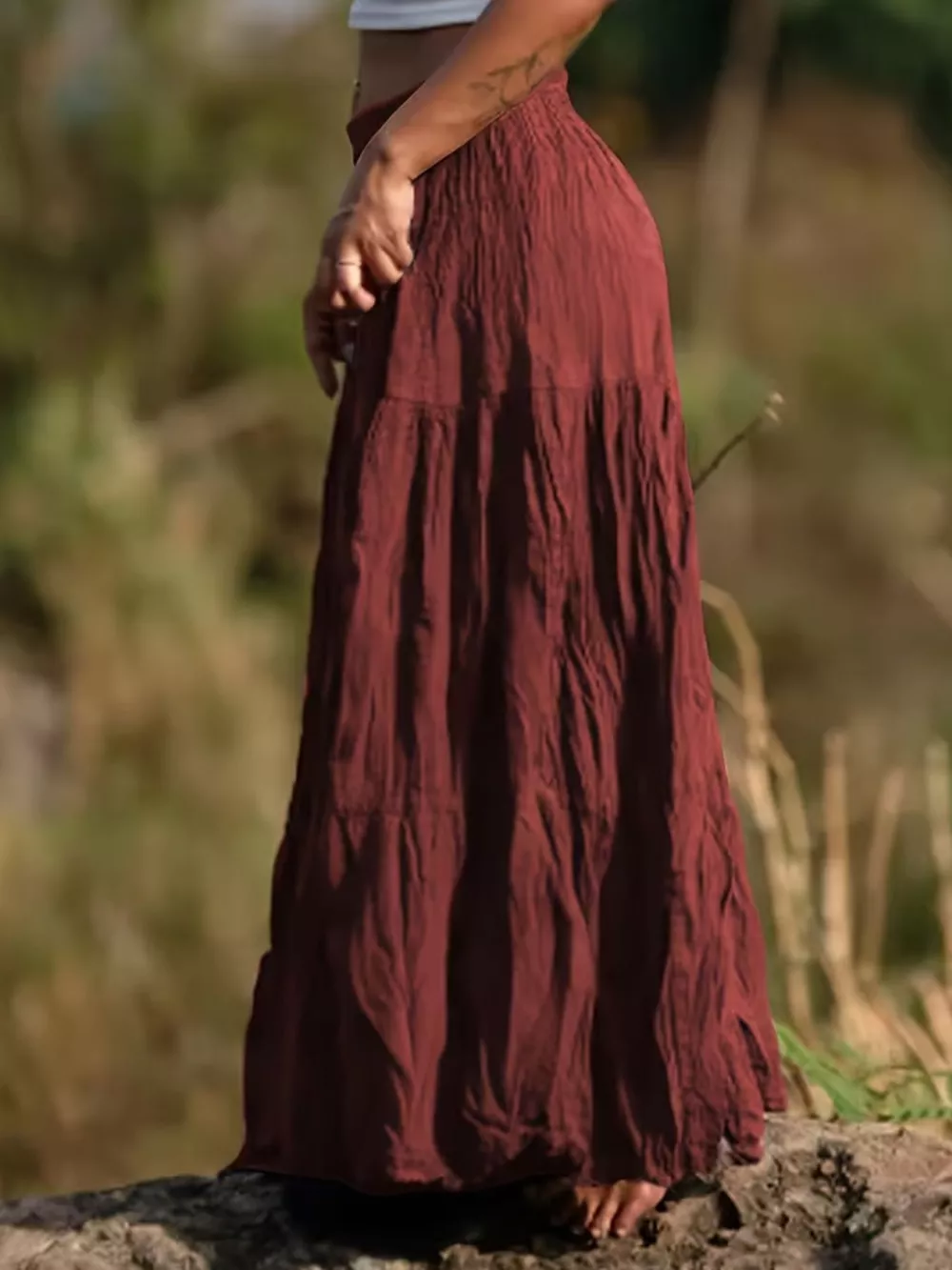 Tiered Maxi Skirt, image 10