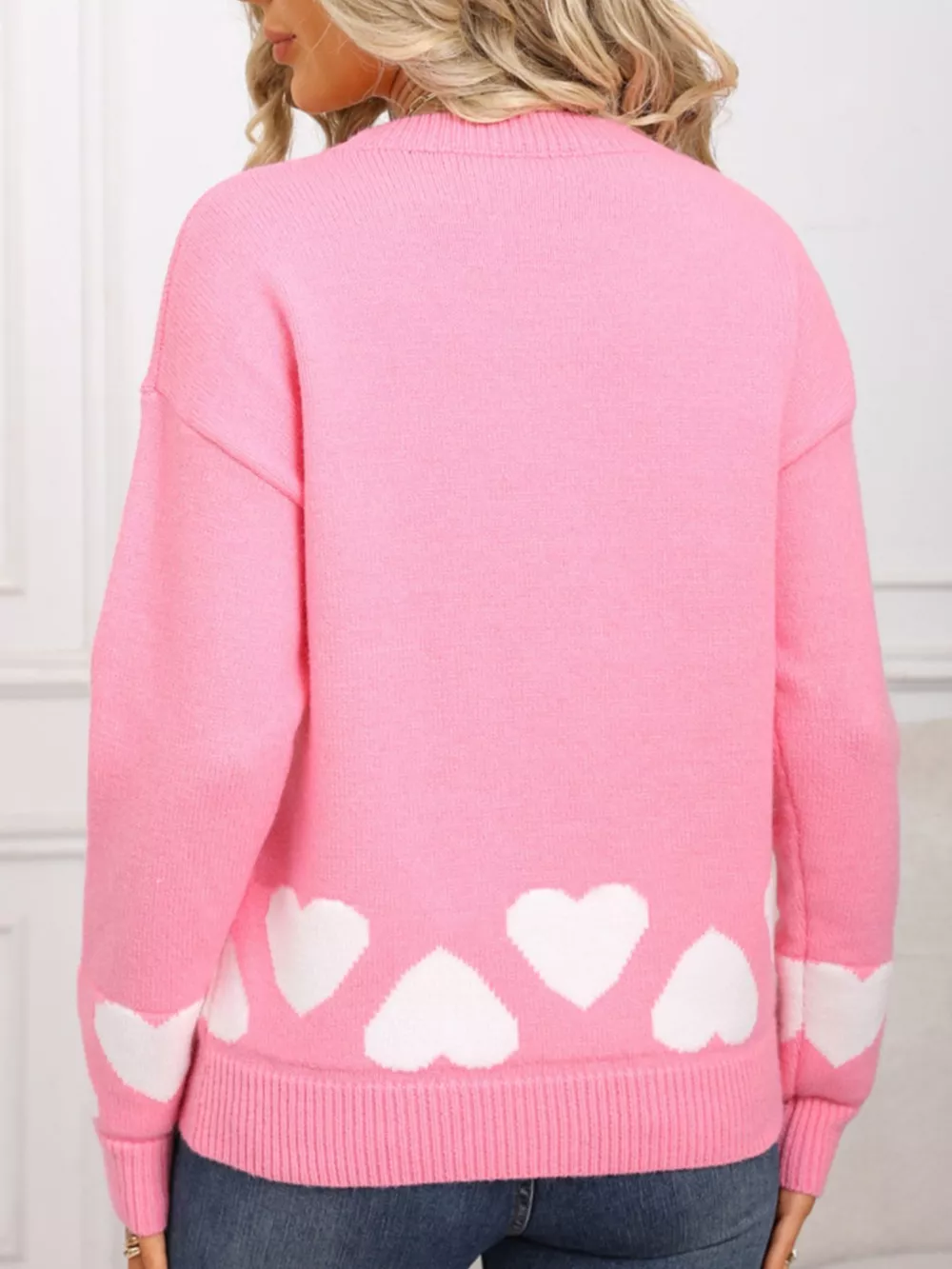 Valentine's Day Heart Crew Neck Sweater, image 14