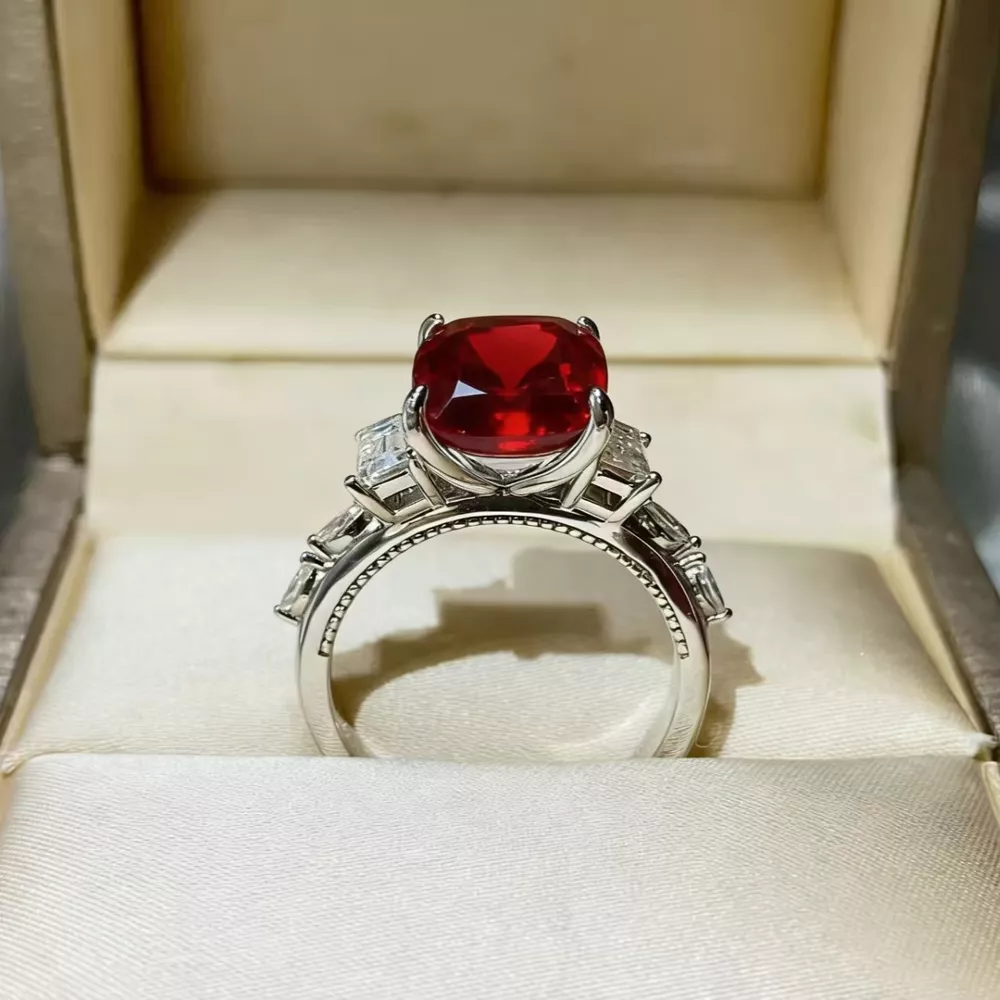 5 Carat Moissanite 925 Sterling Silver Ring, image 4