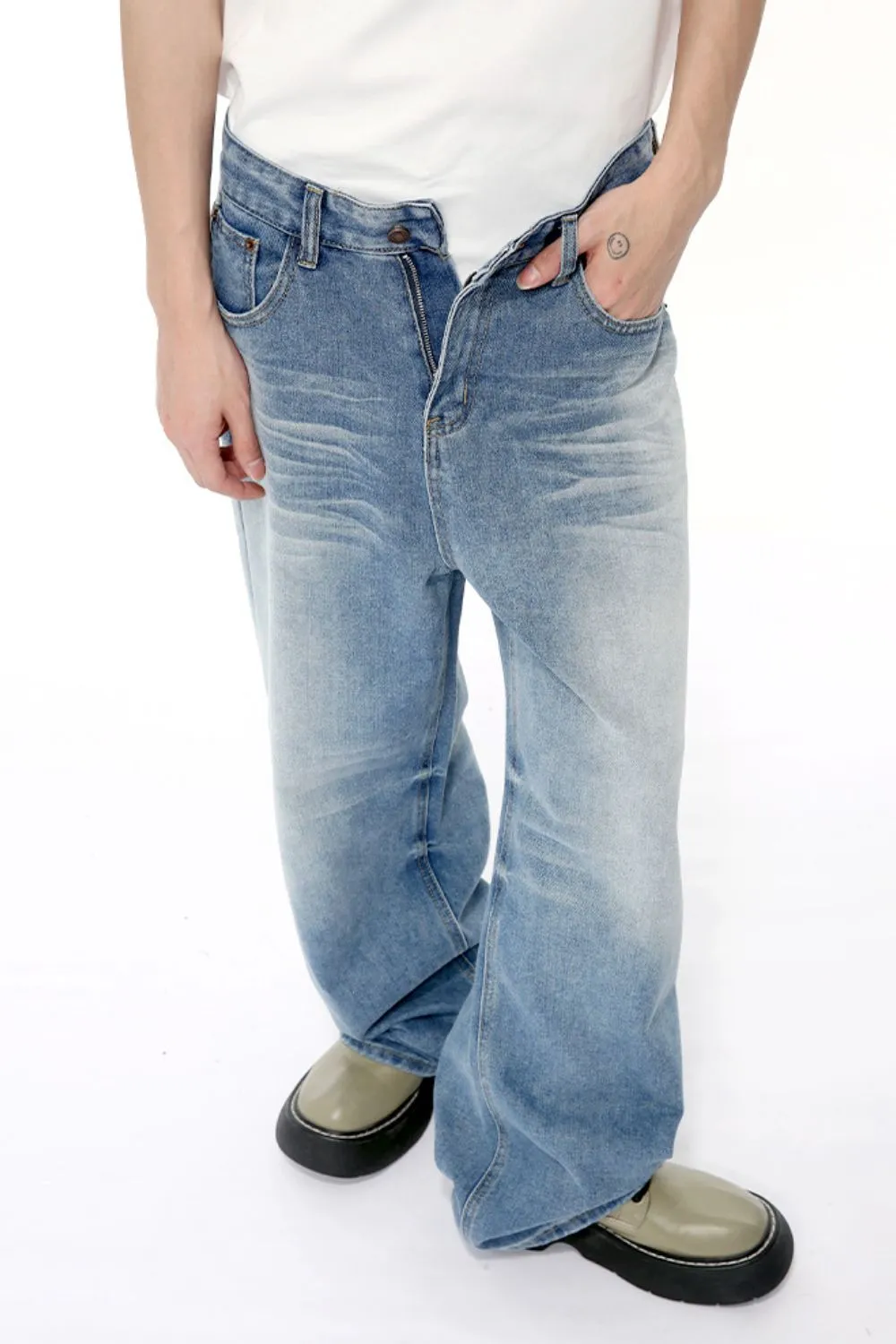 Wide Leg Jeans with Pockets, image 2