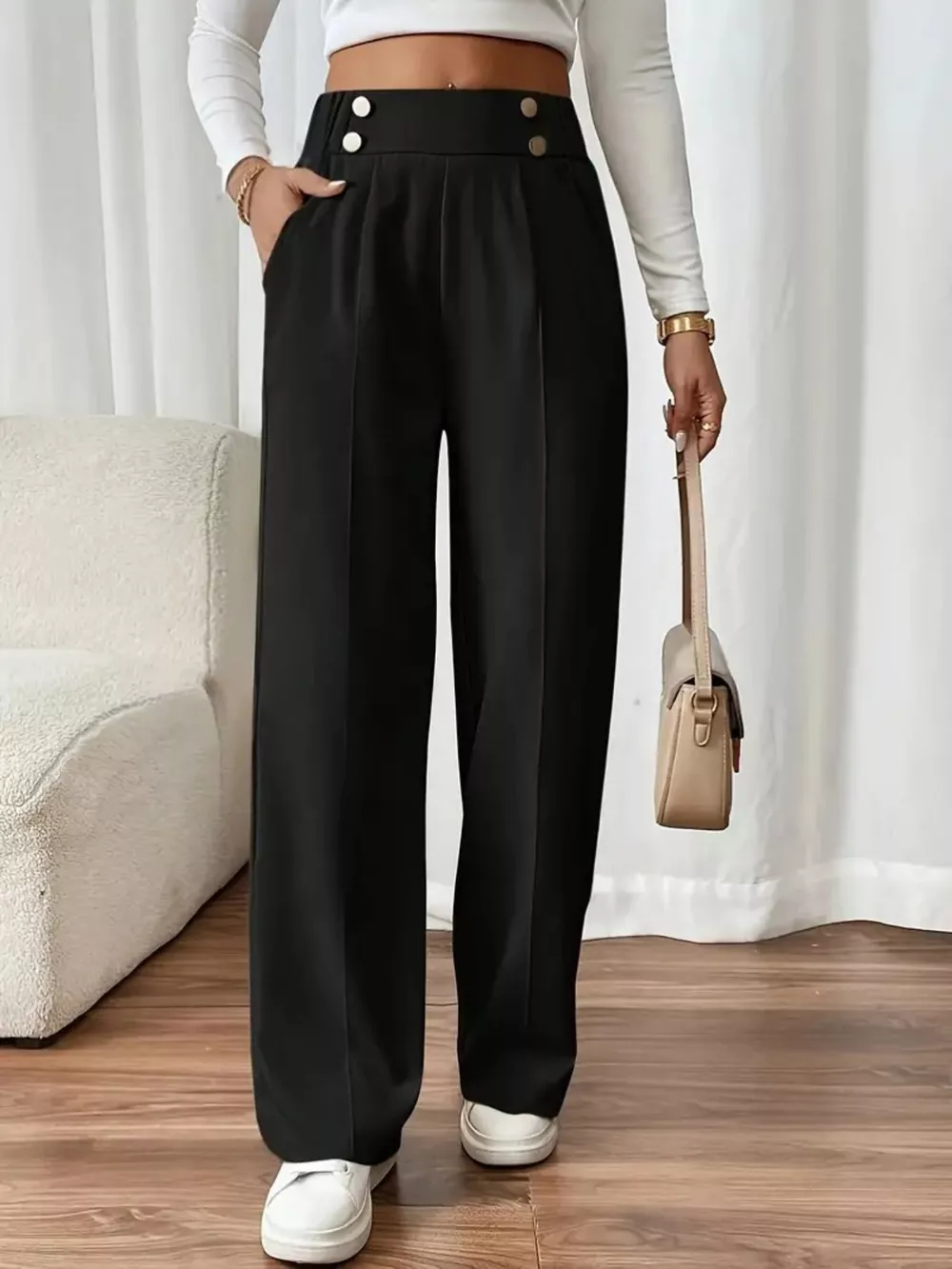Full Size High-Waisted Wide-Leg Pants Plus Size, image 7