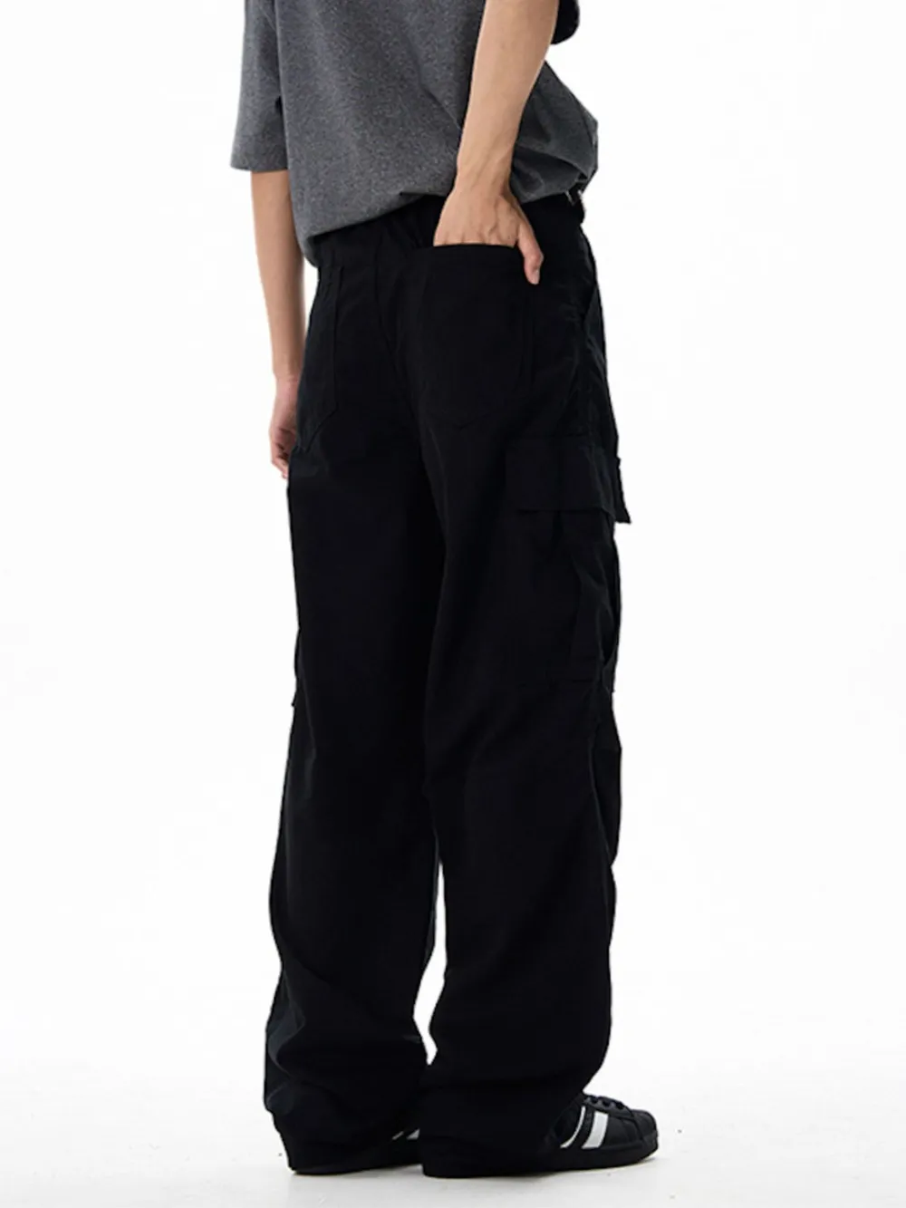 Men's Wide Leg Cargo Pants, image 6