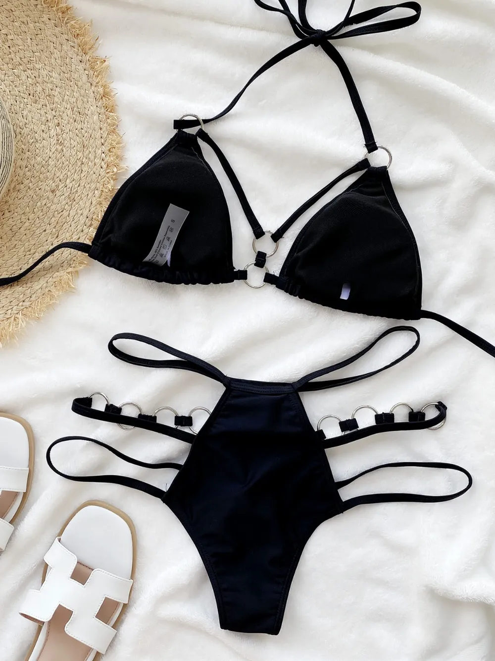 Cutout Halter Neck Two-Piece Bikini Set, image 8