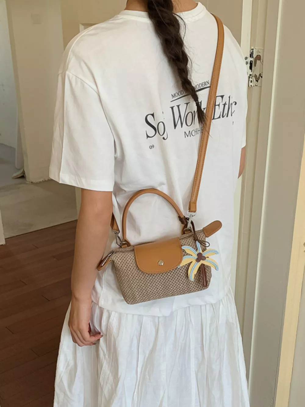 Woven Texture Crossbody Bag, image 8