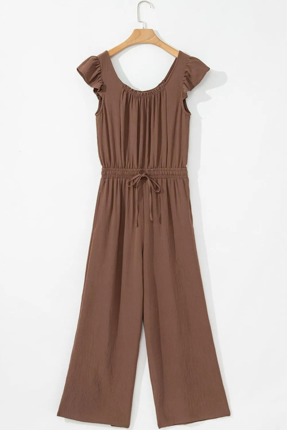 Ruffled Cap Sleeve Wide Leg Jumpsuit, image 17