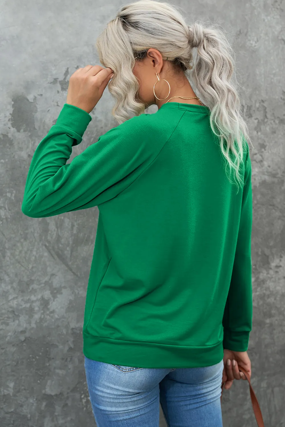 Round Neck Long Sleeve Sweatshirt, image 6