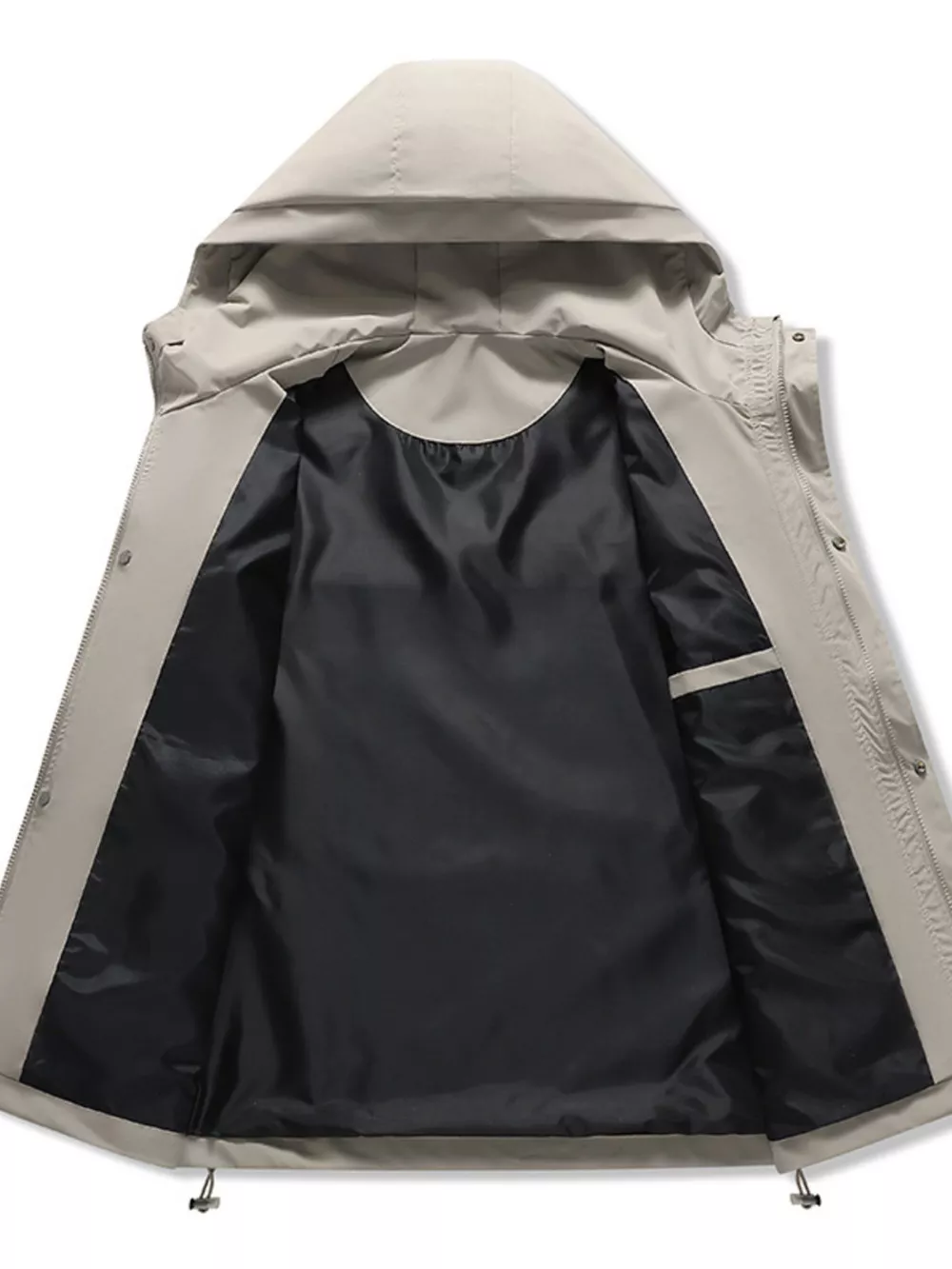 Men's Full Size Hooded Windproof Outdoor Jacket Plus Size, image 5