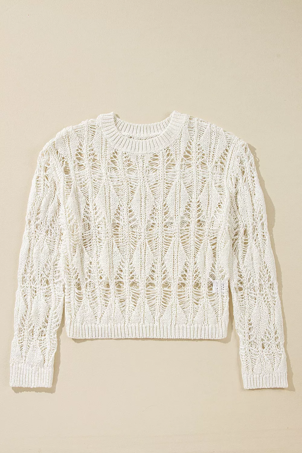 Hollow Out Long Sleeve Knit Cover Up, image 6