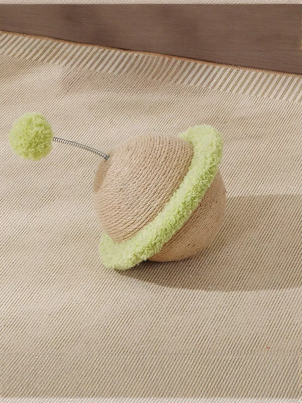 Planet-Shaped Interactive Cat Toy with Sisal Scratching Surface, image 3