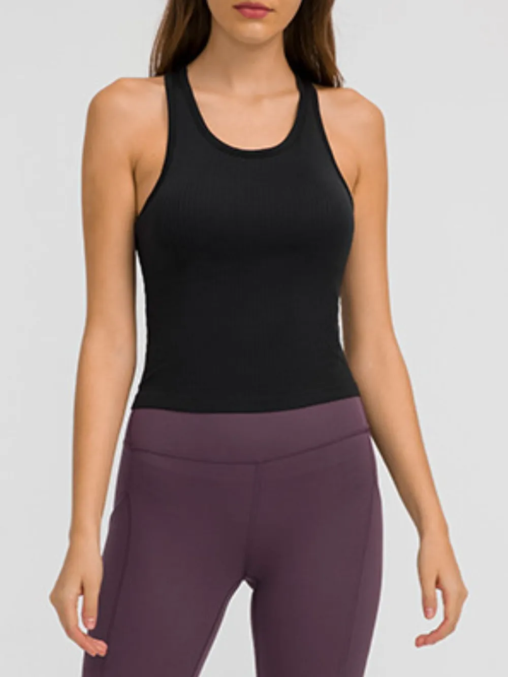 Round Neck Racerback Active Tank, image 12