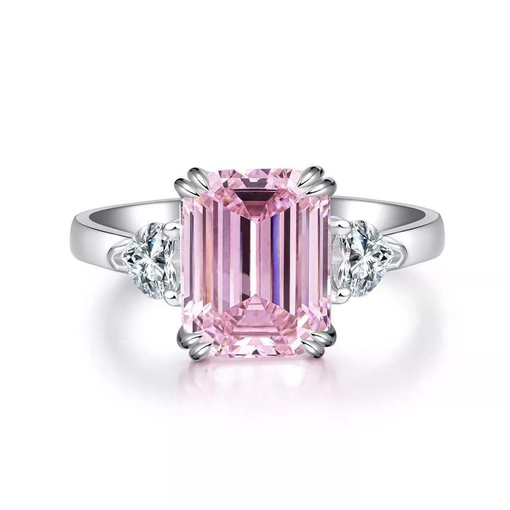 925 Sterling Silver Zircon Geometric Ring, image 8