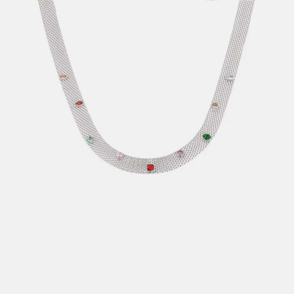 Titanium Steel Zircon Necklace, image 8