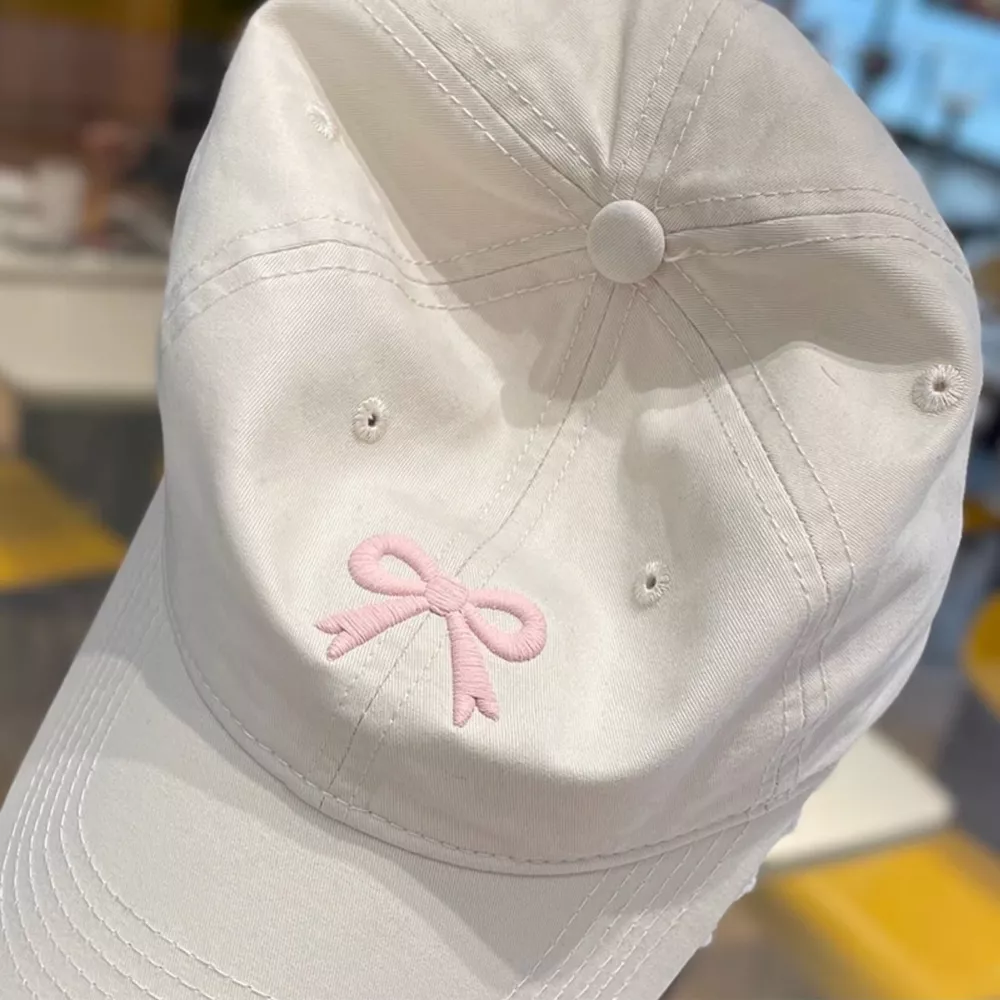 Lace Detail Bow Baseball Cap, image 3
