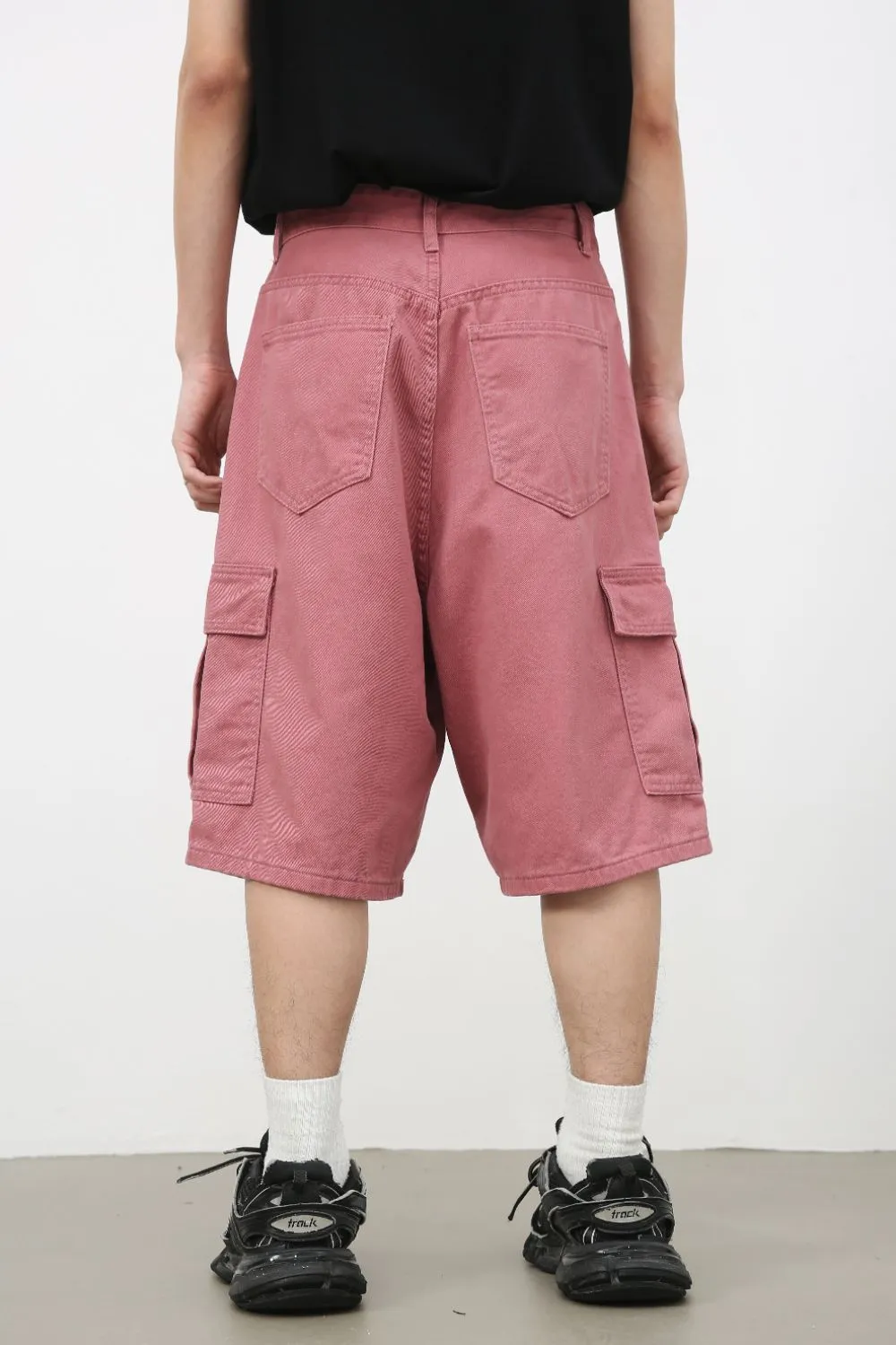 Men's Mid Rise Denim Shorts with Cargo Pockets, image 4