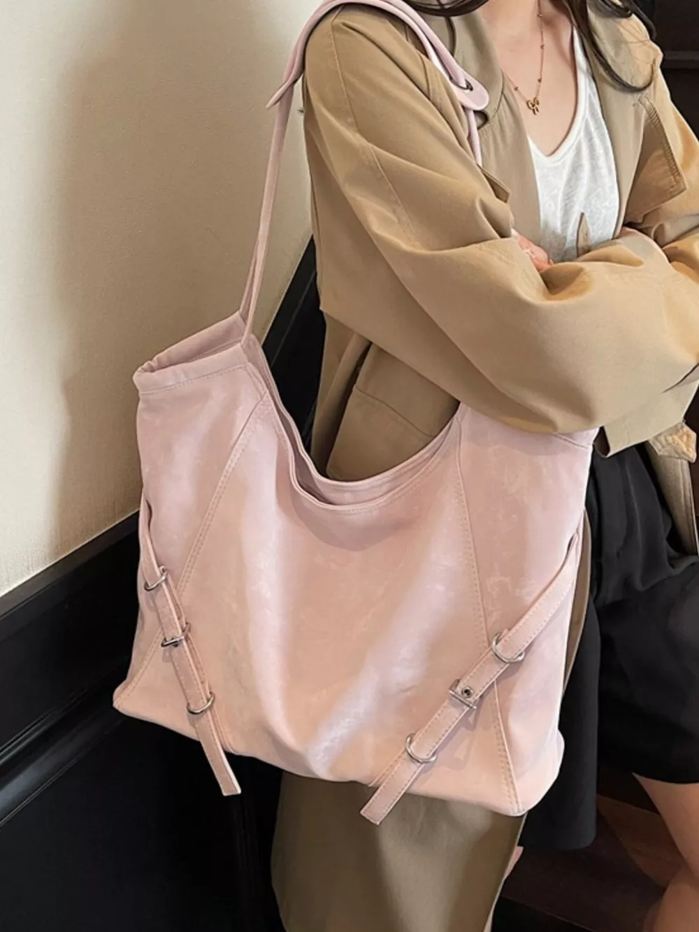 Faux Leather Tote Bag, image 4