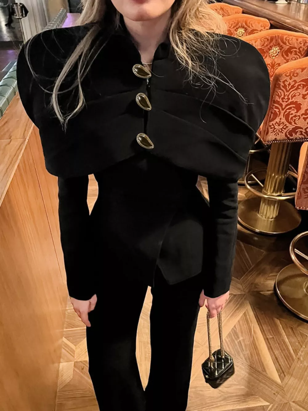 Cape-Style Button Up Outerwear, image 7