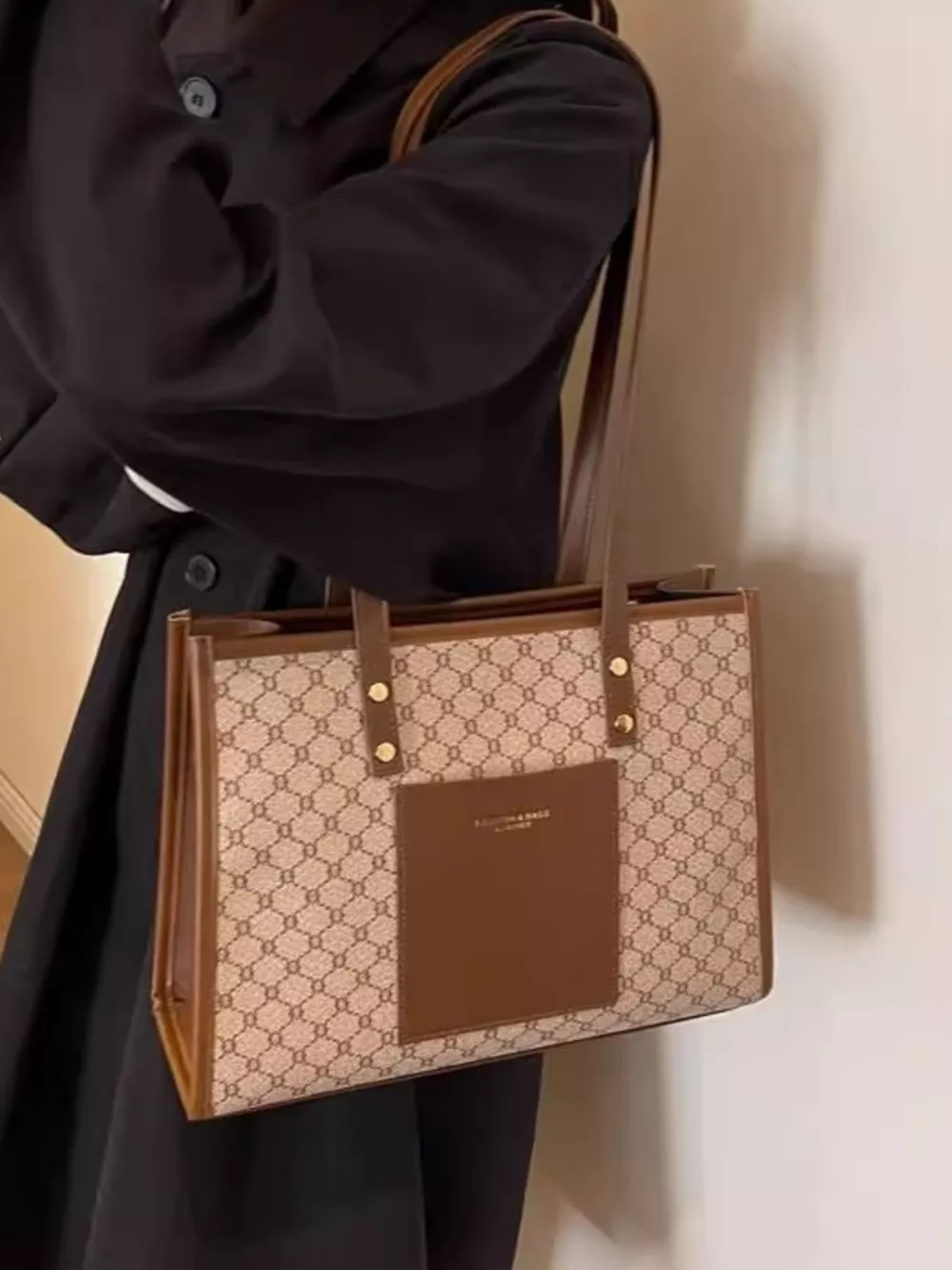 Patterned Tote Shoulder Bag, image 3