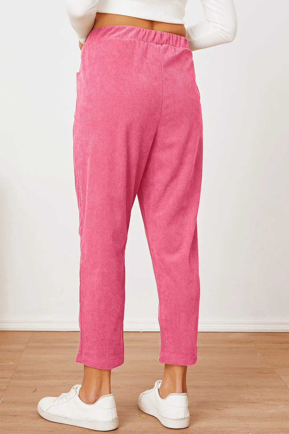 Pocketed Elastic Waist Pants, image 12