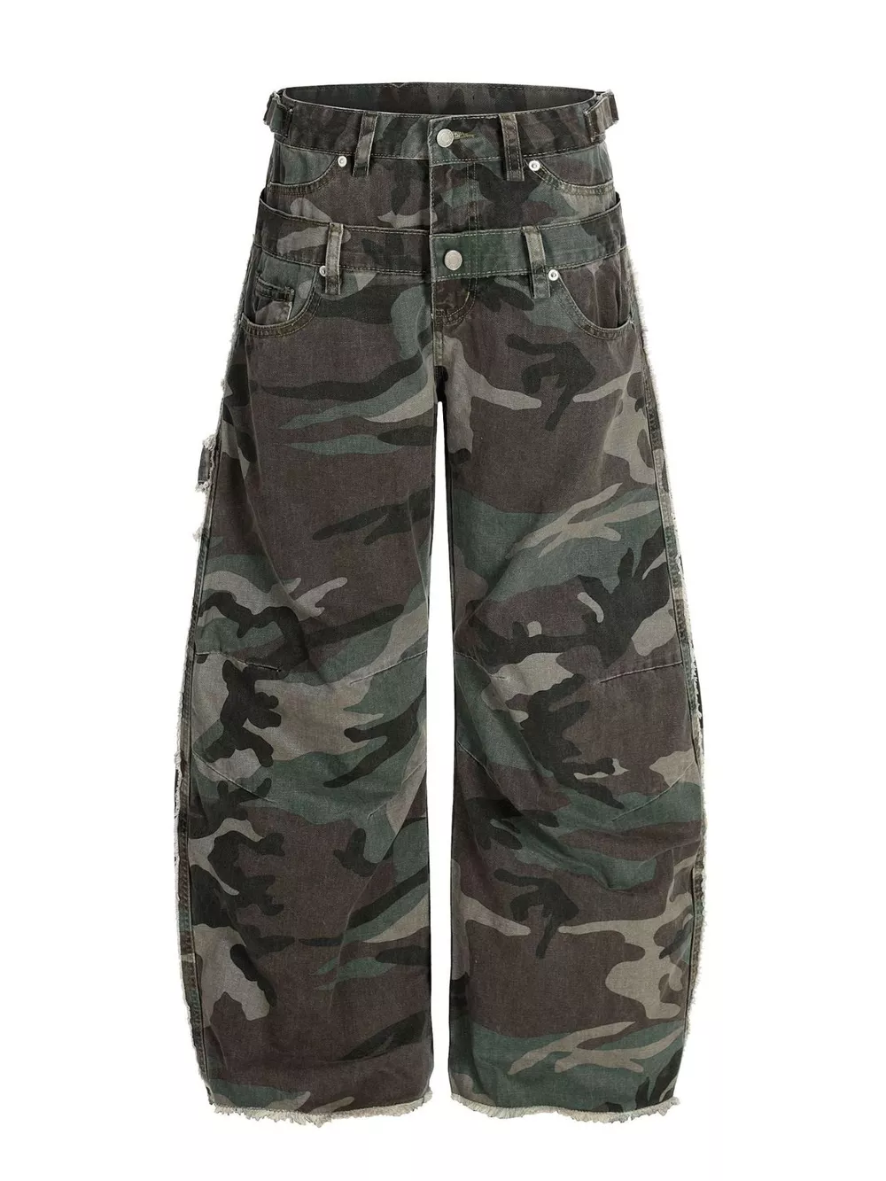 Men's Camouflage Wide-Leg Pants
