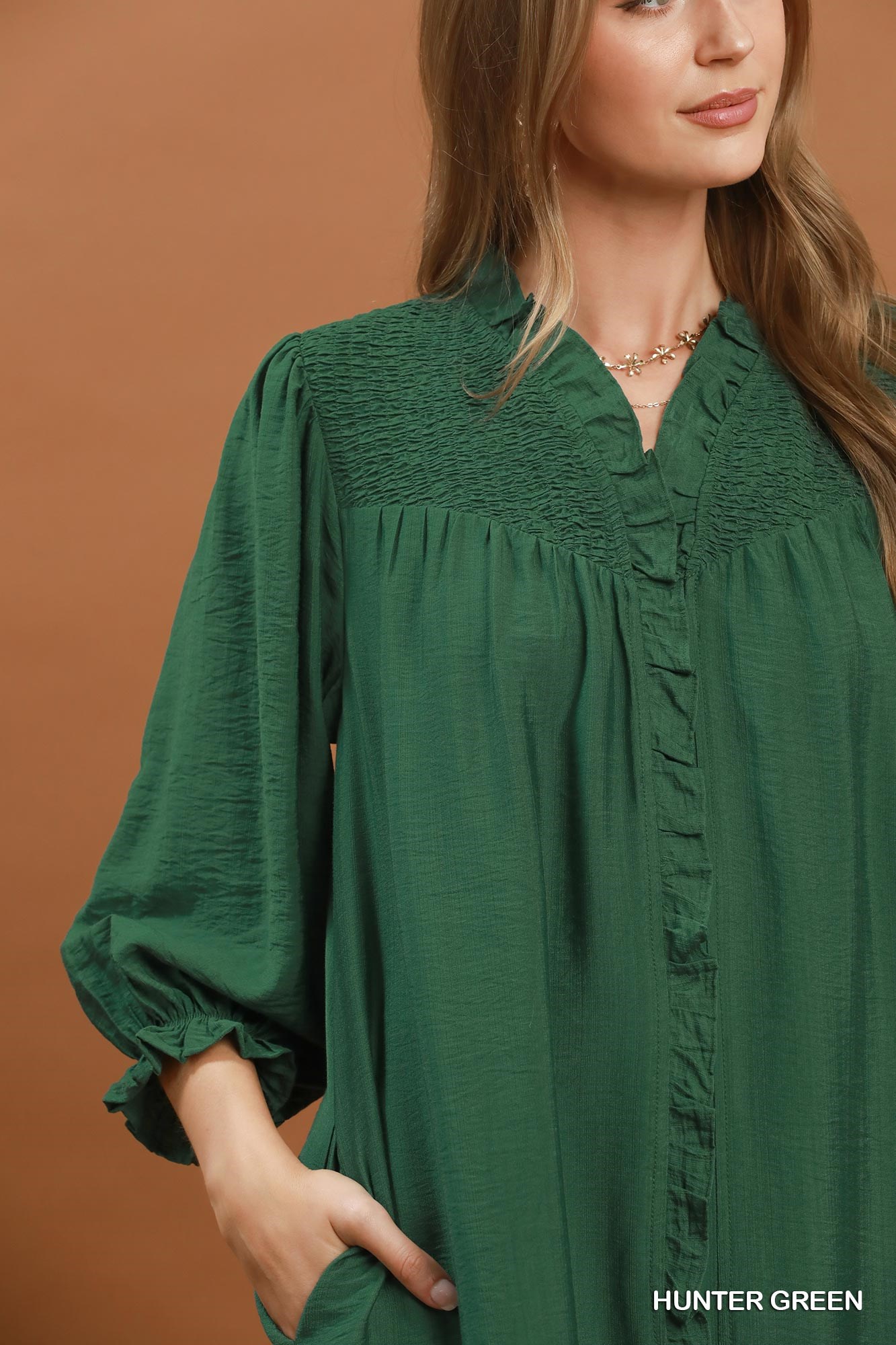 Smocked Ruffle Detail Tiered Mini Dress, image 5
