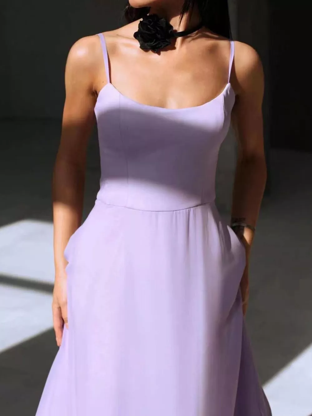 Ruffle Hem Scoop Neck Midi Dress, image 12